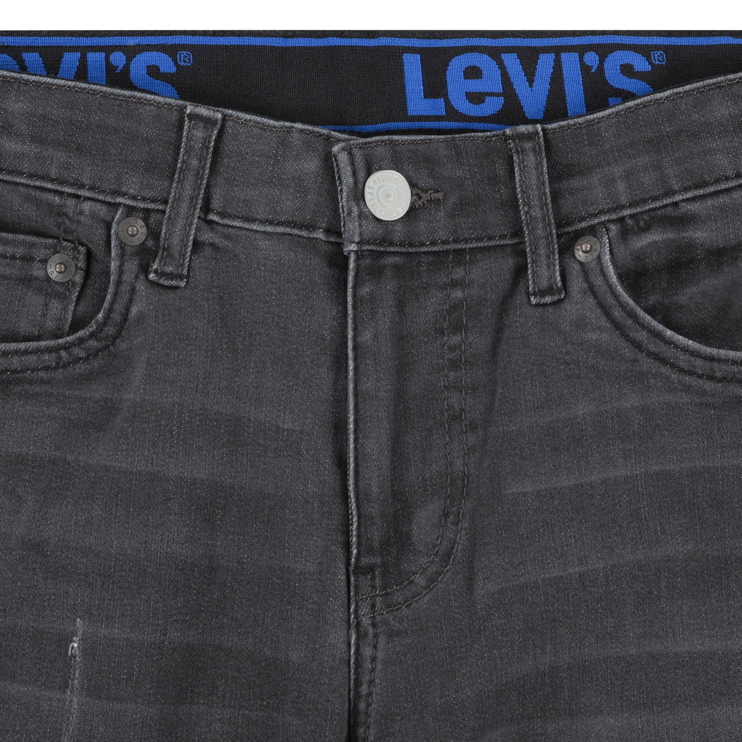 Levi's 502 Regular Taper Fit Big Boys' Black Wash Denim Jeans
