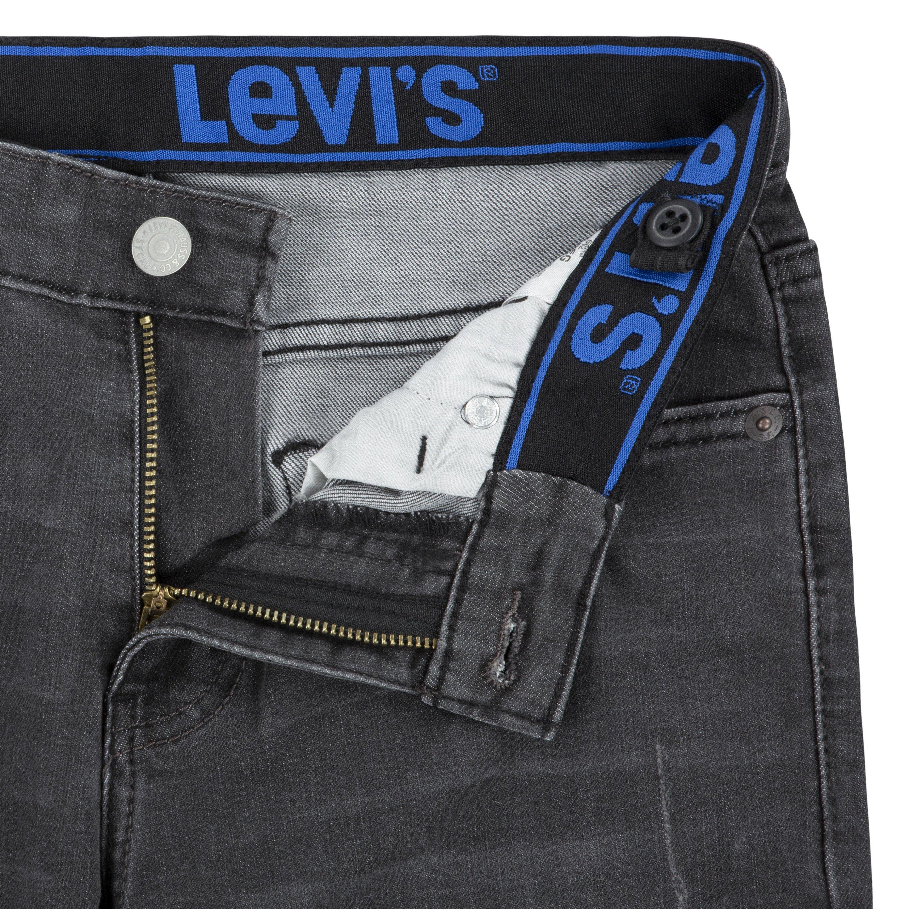 Levi's 502 Regular Taper Fit Big Boys' Black Wash Denim Jeans
