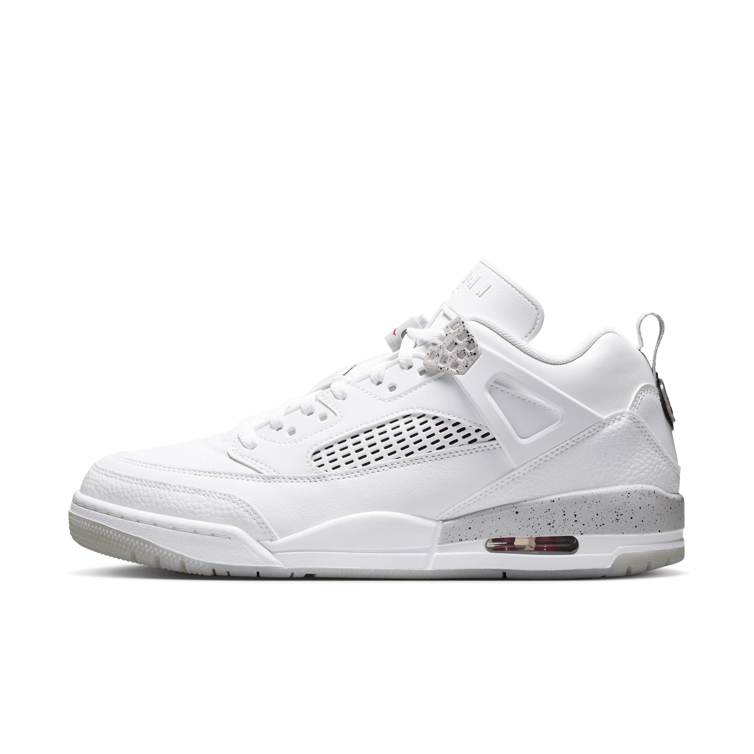 Jordan Spizike Low "White/Grey Fog/Fire Red/Black" Men's Shoe - WHITE/GREY/RED/BLACK