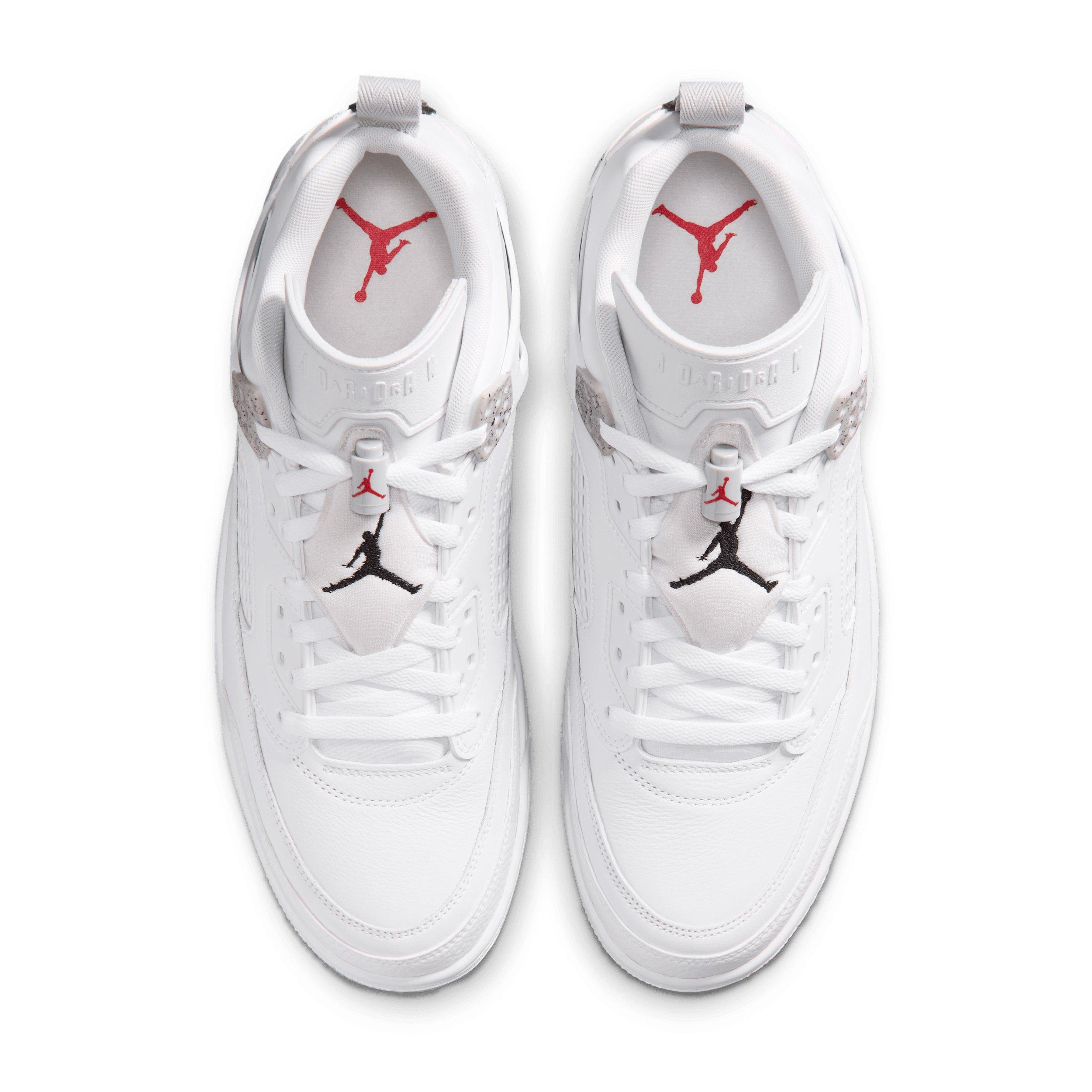 Jordan Spizike Low "White/Grey Fog/Fire Red/Black" Men's Shoe - WHITE/GREY/RED/BLACK