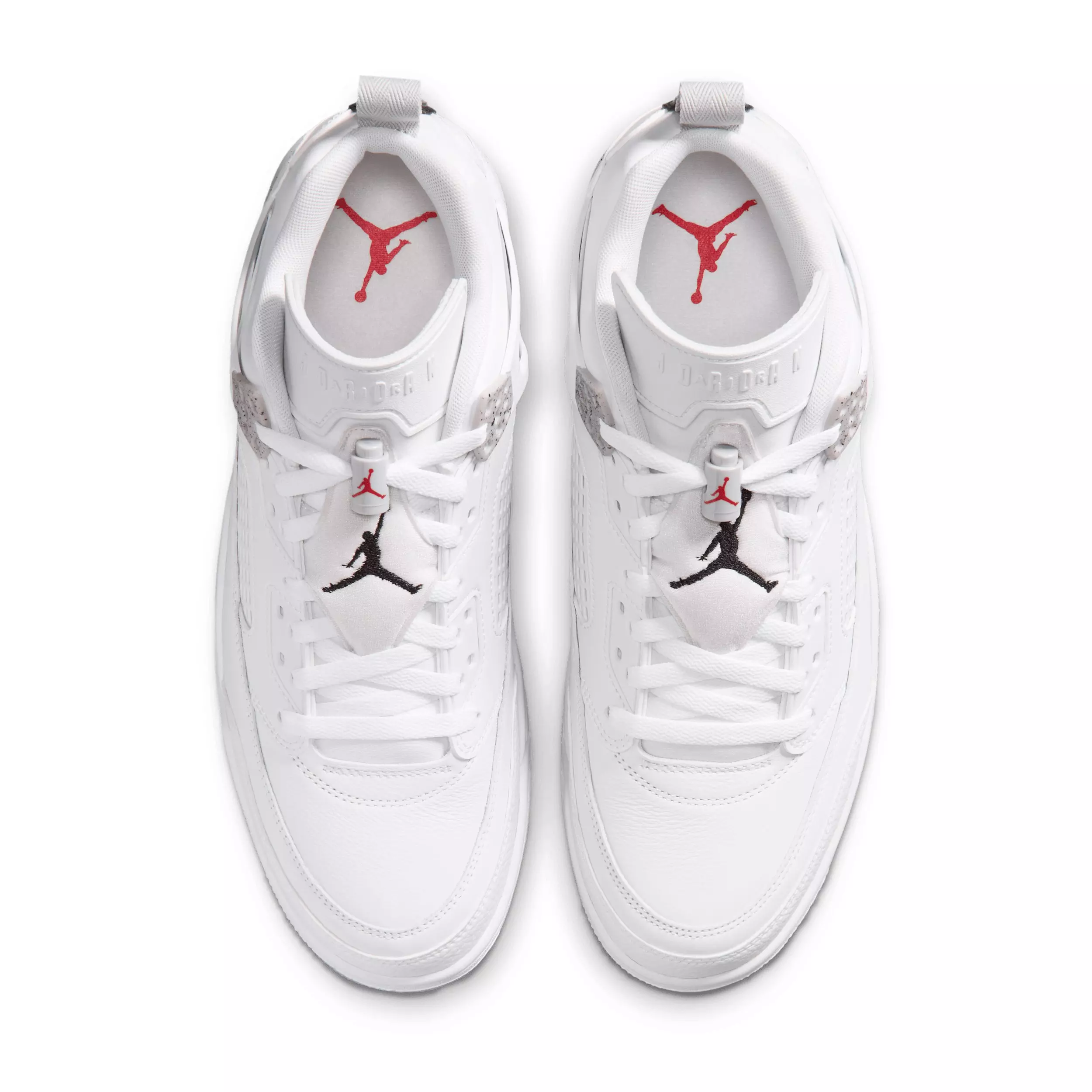 Jordan Spizike Low "White/Grey Fog/Fire Red/Black" Men's Shoe - WHITE/GREY/RED/BLACK