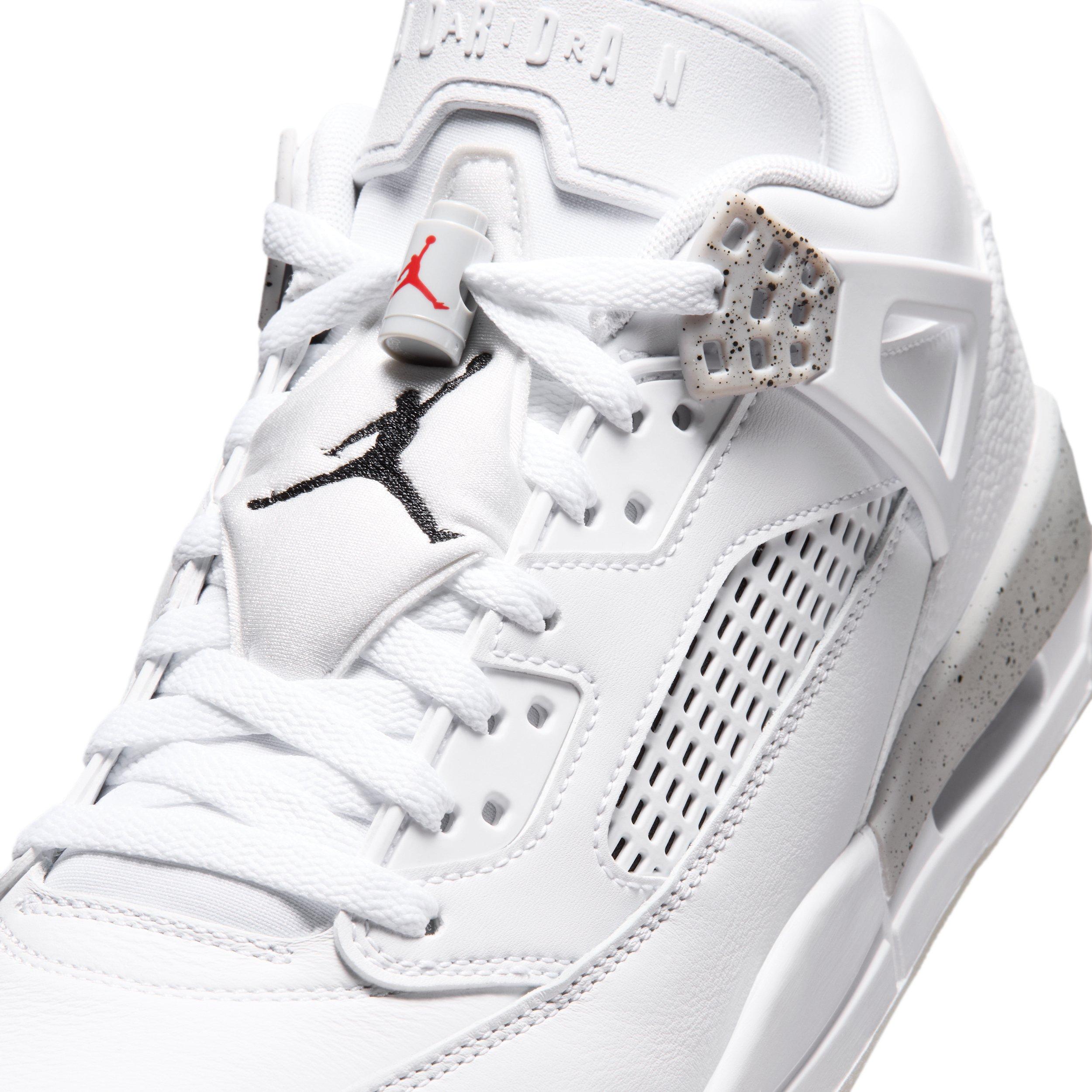 Jordan Spizike Low "White/Grey Fog/Fire Red/Black" Men's Shoe - WHITE/GREY/RED/BLACK
