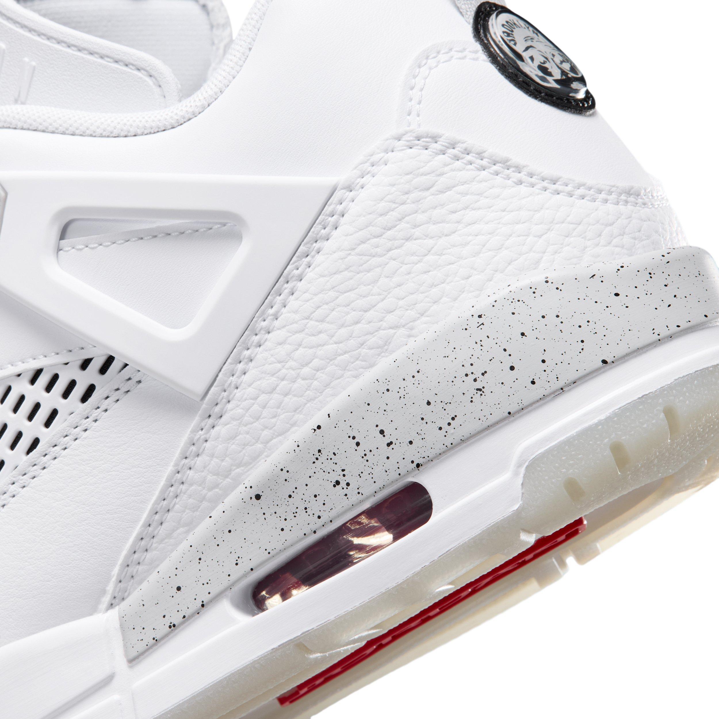 Jordan Spizike Low "White/Grey Fog/Fire Red/Black" Men's Shoe - WHITE/GREY/RED/BLACK