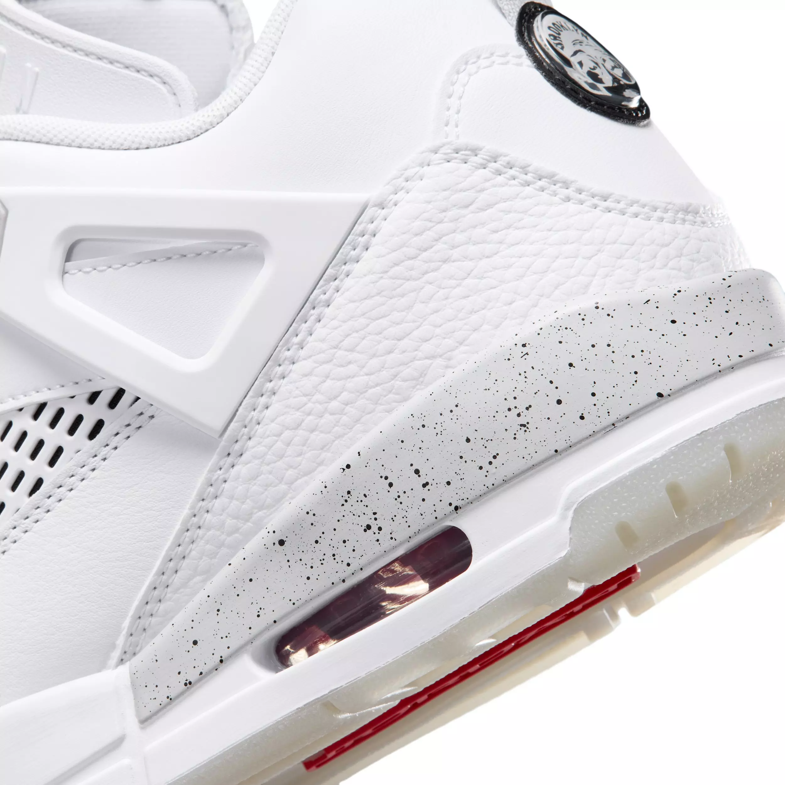 Jordan Spizike Low "White/Grey Fog/Fire Red/Black" Men's Shoe - WHITE/GREY/RED/BLACK