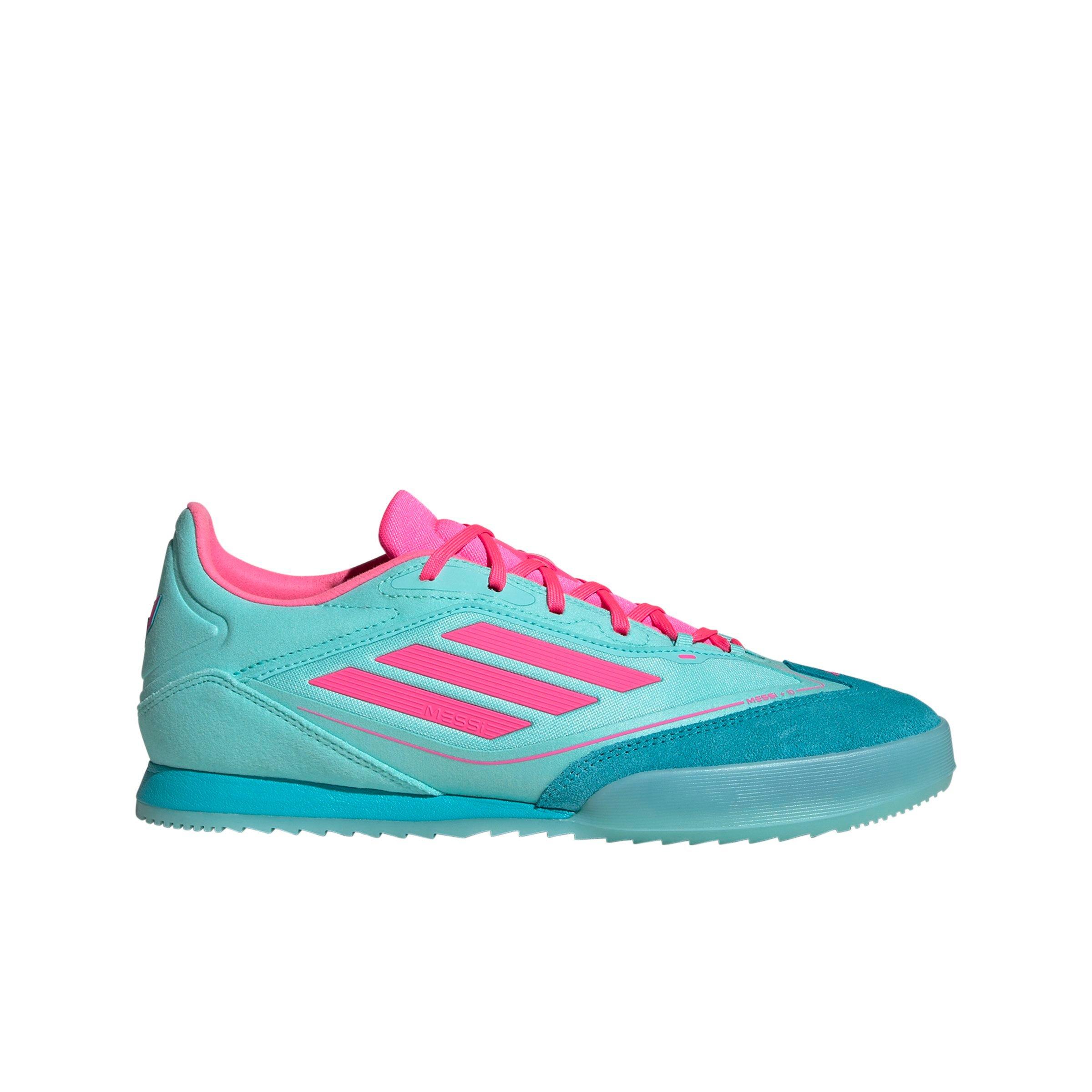 adidas F50 Messi Freestyle Indoor "Flash Aqua/Lucid Pink/Lucid Cyan" Unisex Soccer Shoe - AQUA/PINK/CYAN Thumbnail View 1