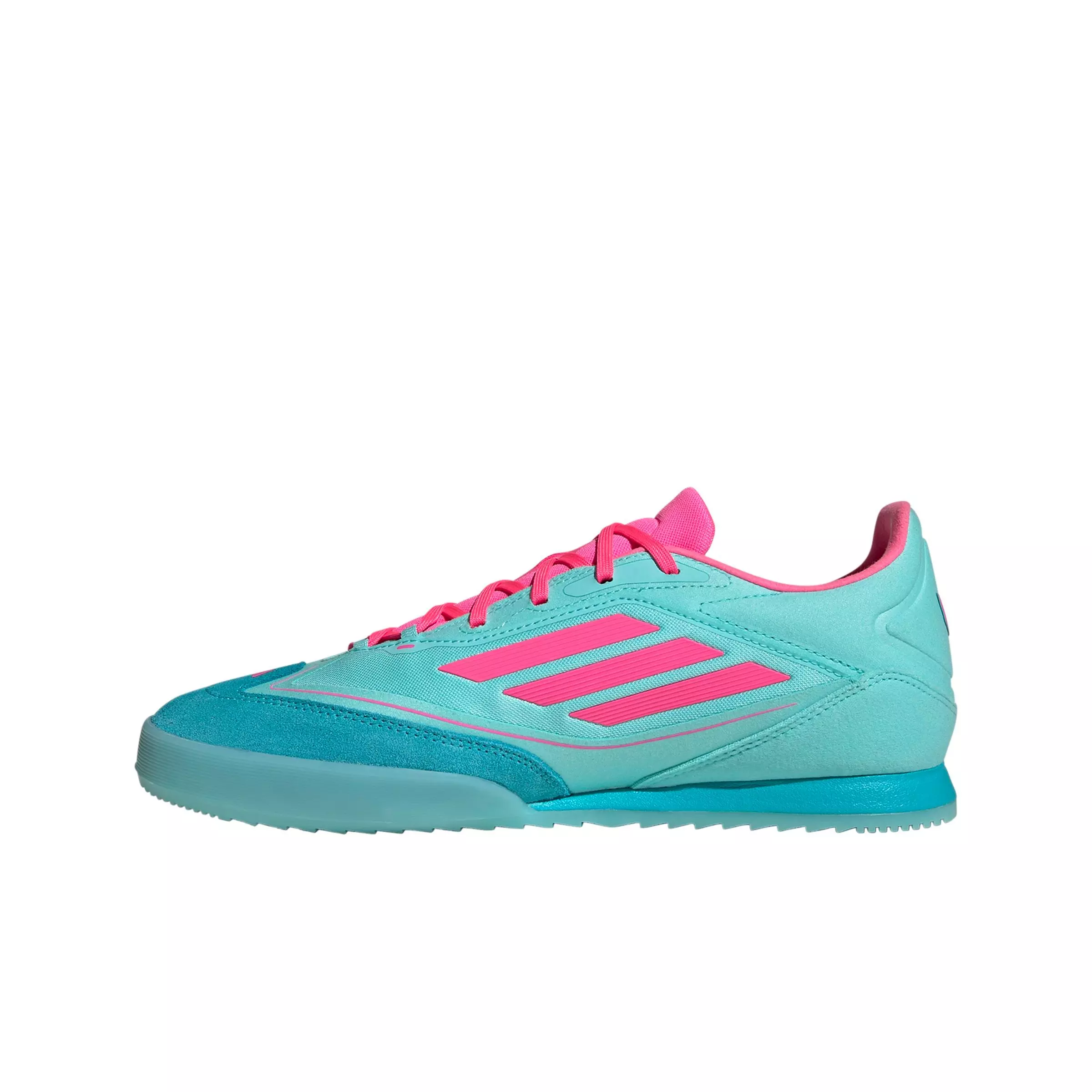 adidas F50 Messi Freestyle Indoor "Flash Aqua/Lucid Pink/Lucid Cyan" Unisex Soccer Shoe - AQUA/PINK/CYAN