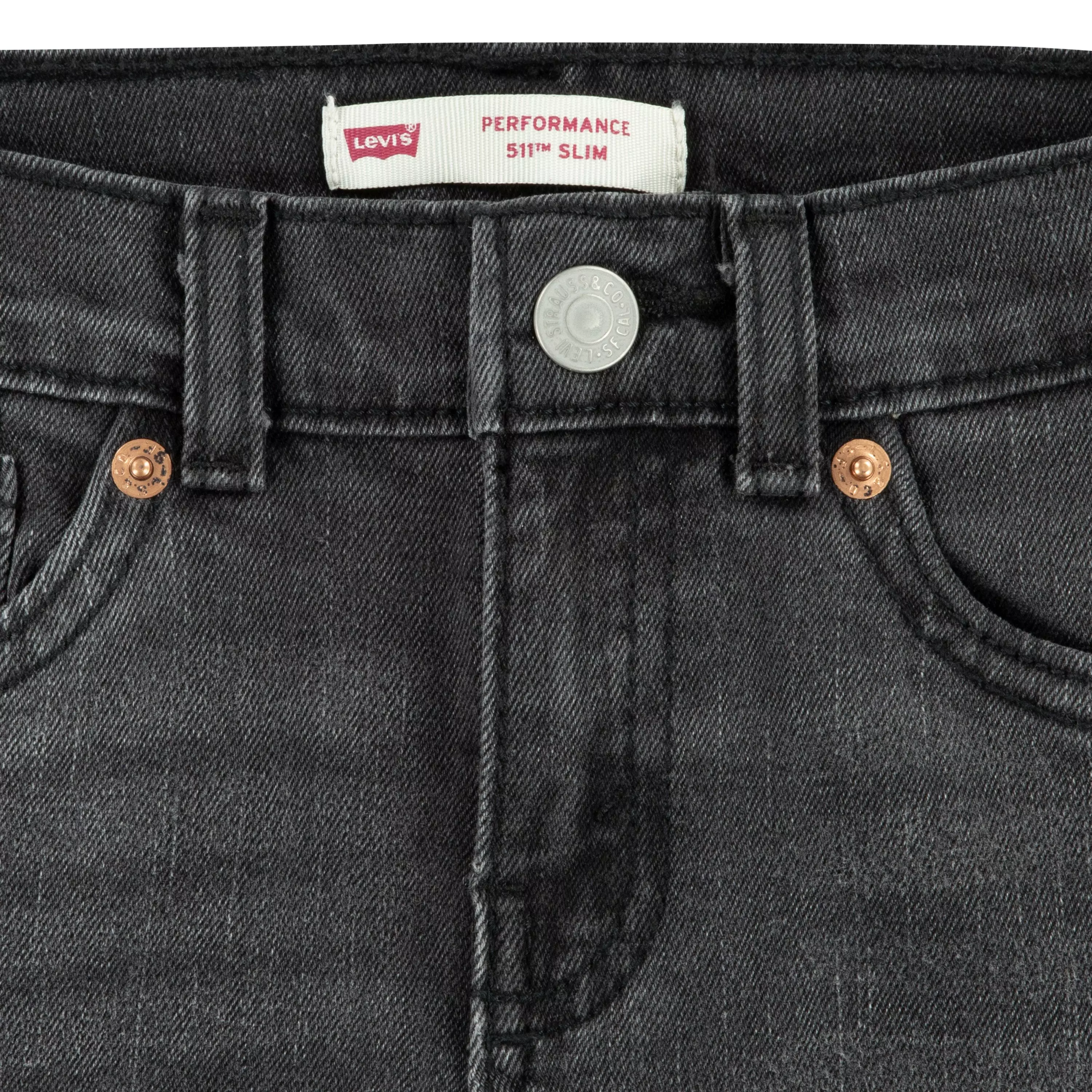 Levi's Little Boys' 511 Slim Fit Performance Black Wash Denim Jeans - BLACK