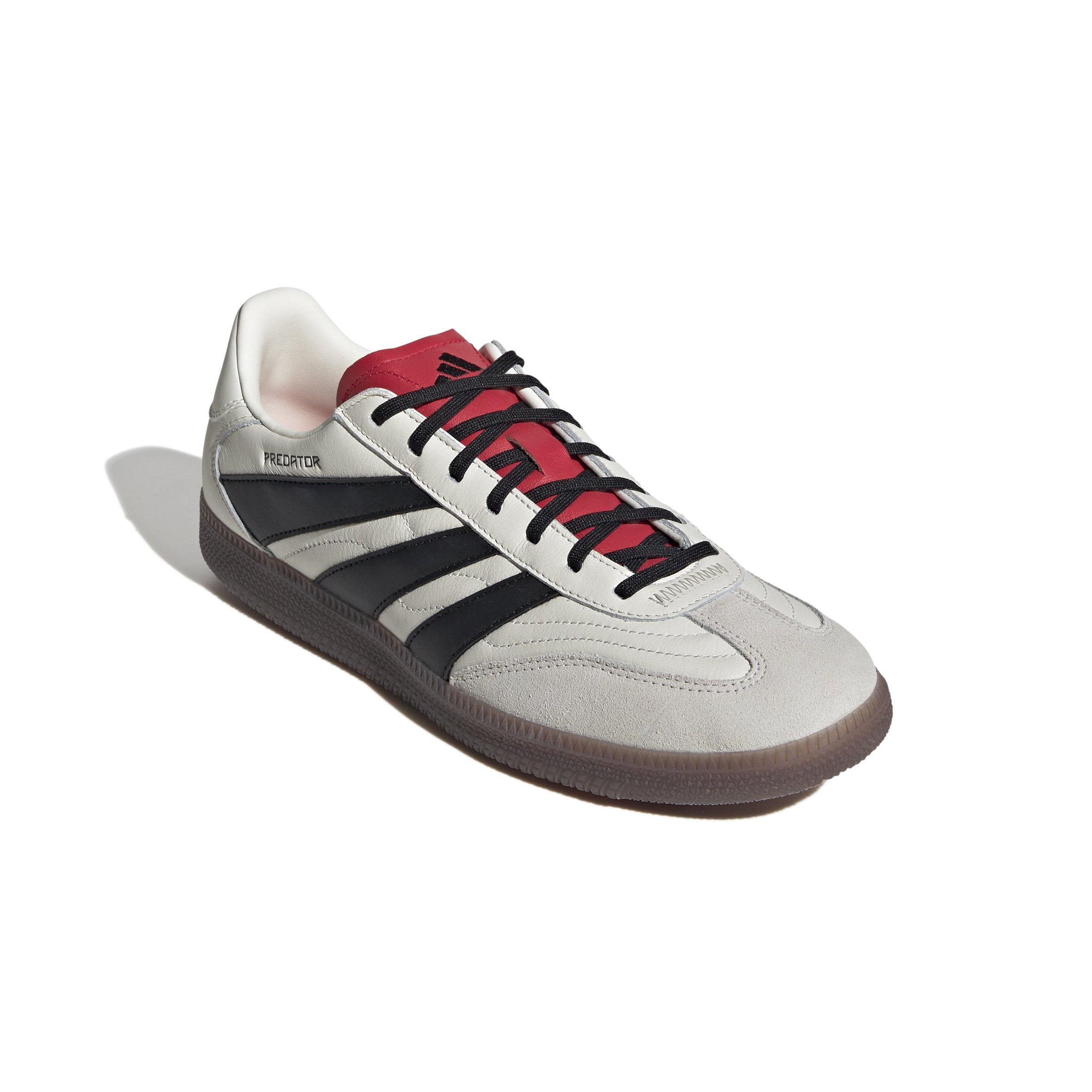 adidas Predator Freestyle Indoor "Off White/Core Black/Pure Ruby" Unisex Soccer Shoe - OFF WHITE/BLACK/RUBY Thumbnail View 3