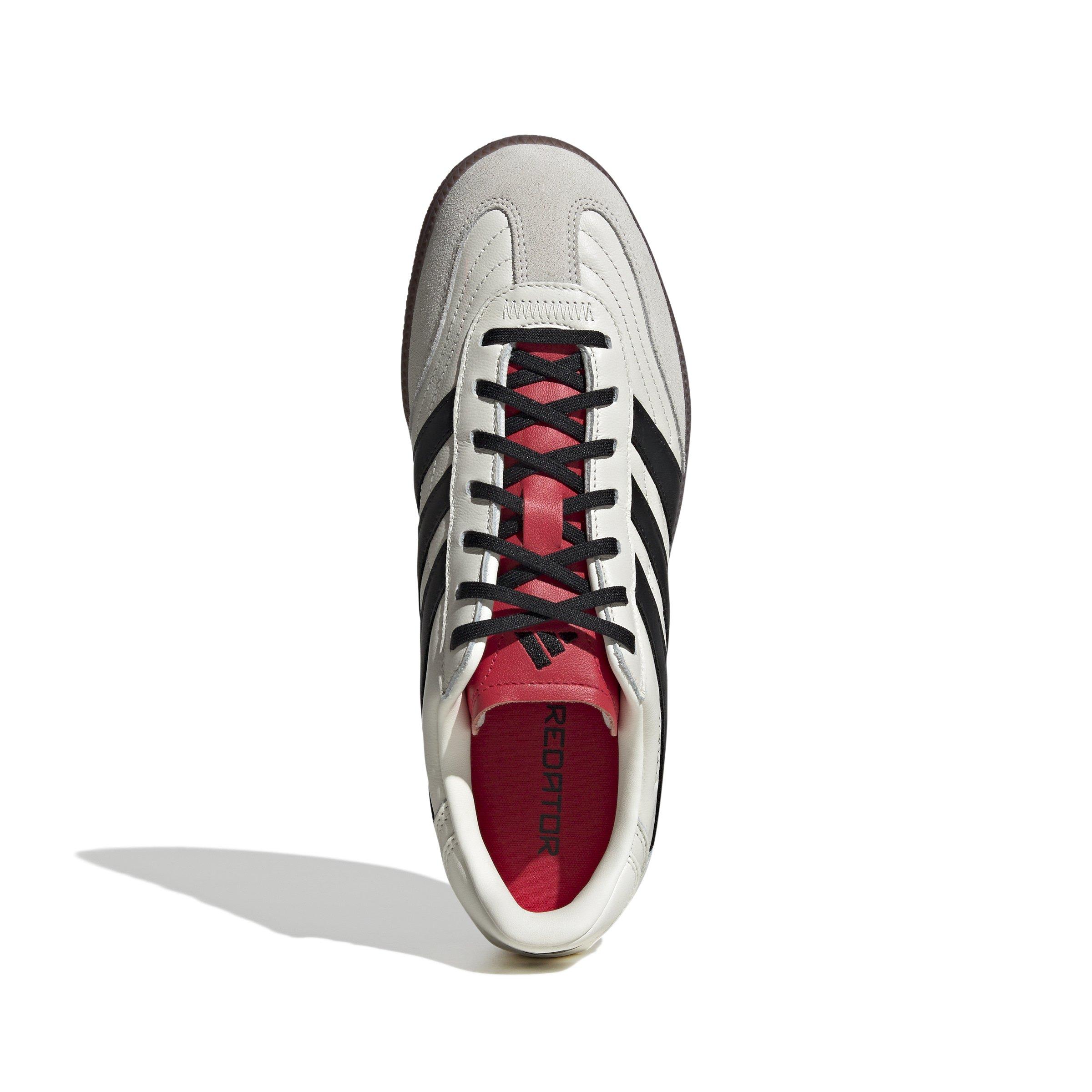 adidas Predator Freestyle Indoor "Off White/Core Black/Pure Ruby" Unisex Soccer Shoe - OFF WHITE/BLACK/RUBY Thumbnail View 5