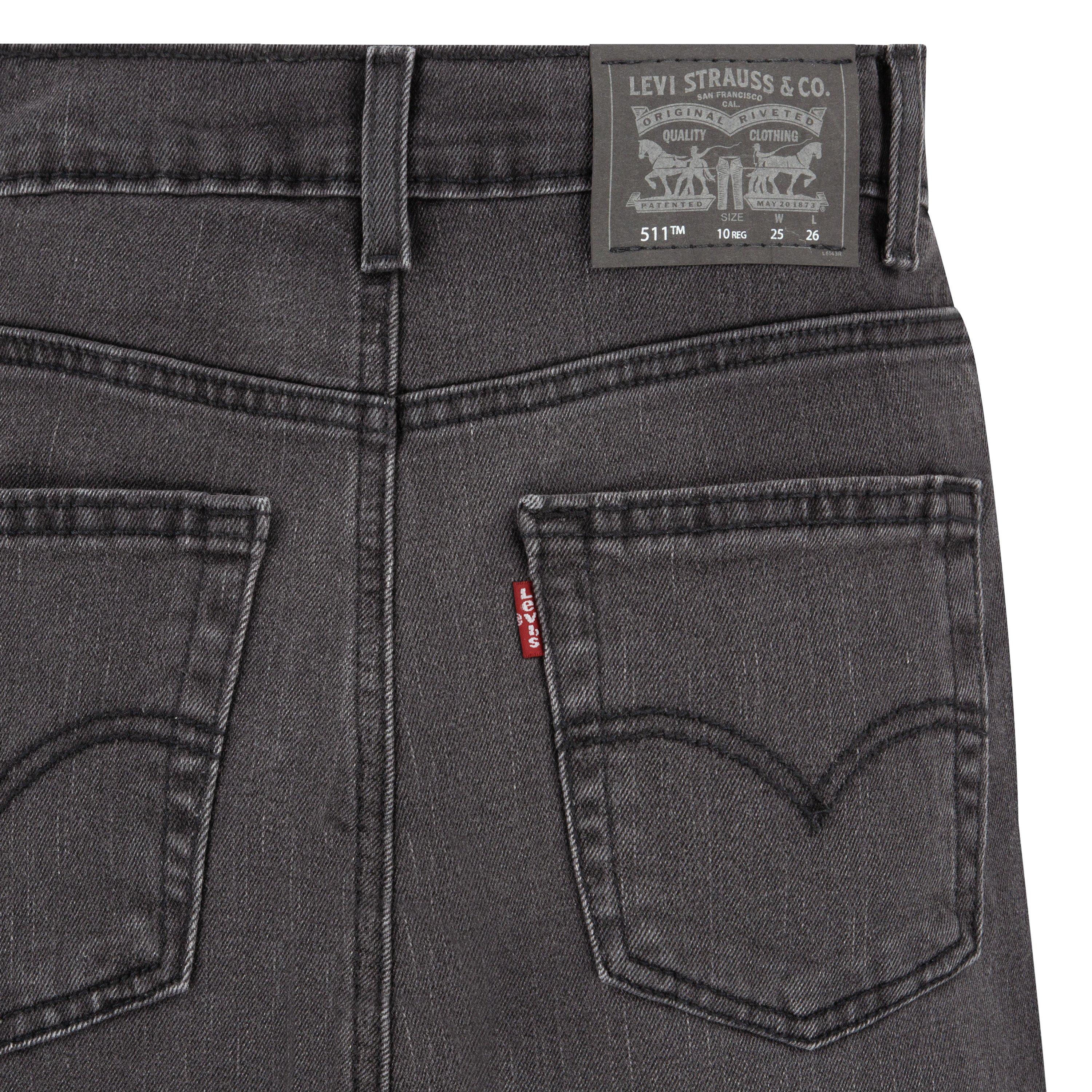 Levi's Big Boys' 511 Slim Fit Performance Black Wash Denim Jeans - BLACK Thumbnail View 8