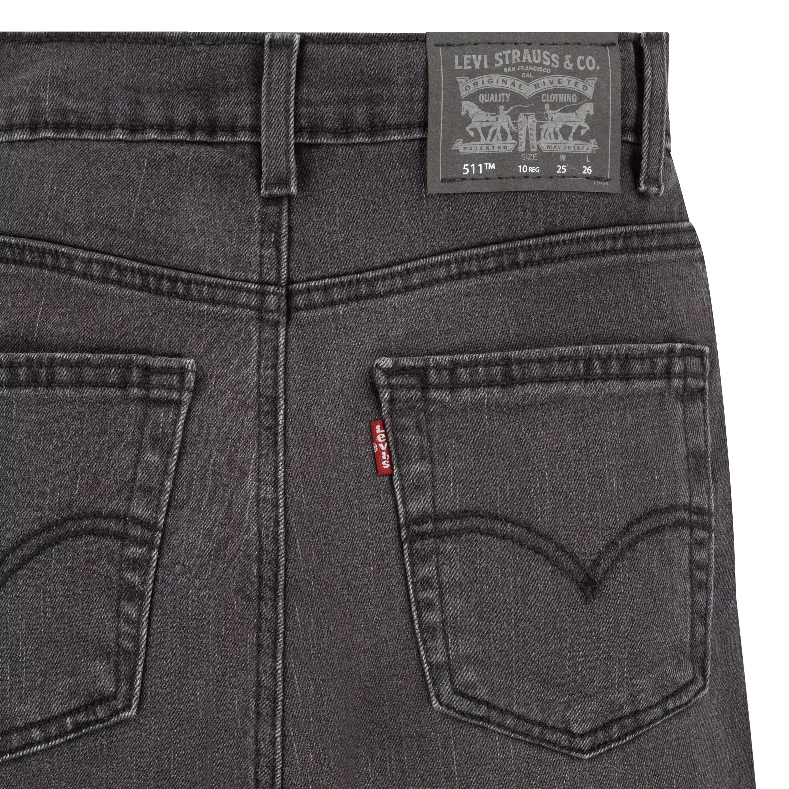Levi's Big Boys' 511 Slim Fit Performance Black Wash Denim Jeans - BLACK