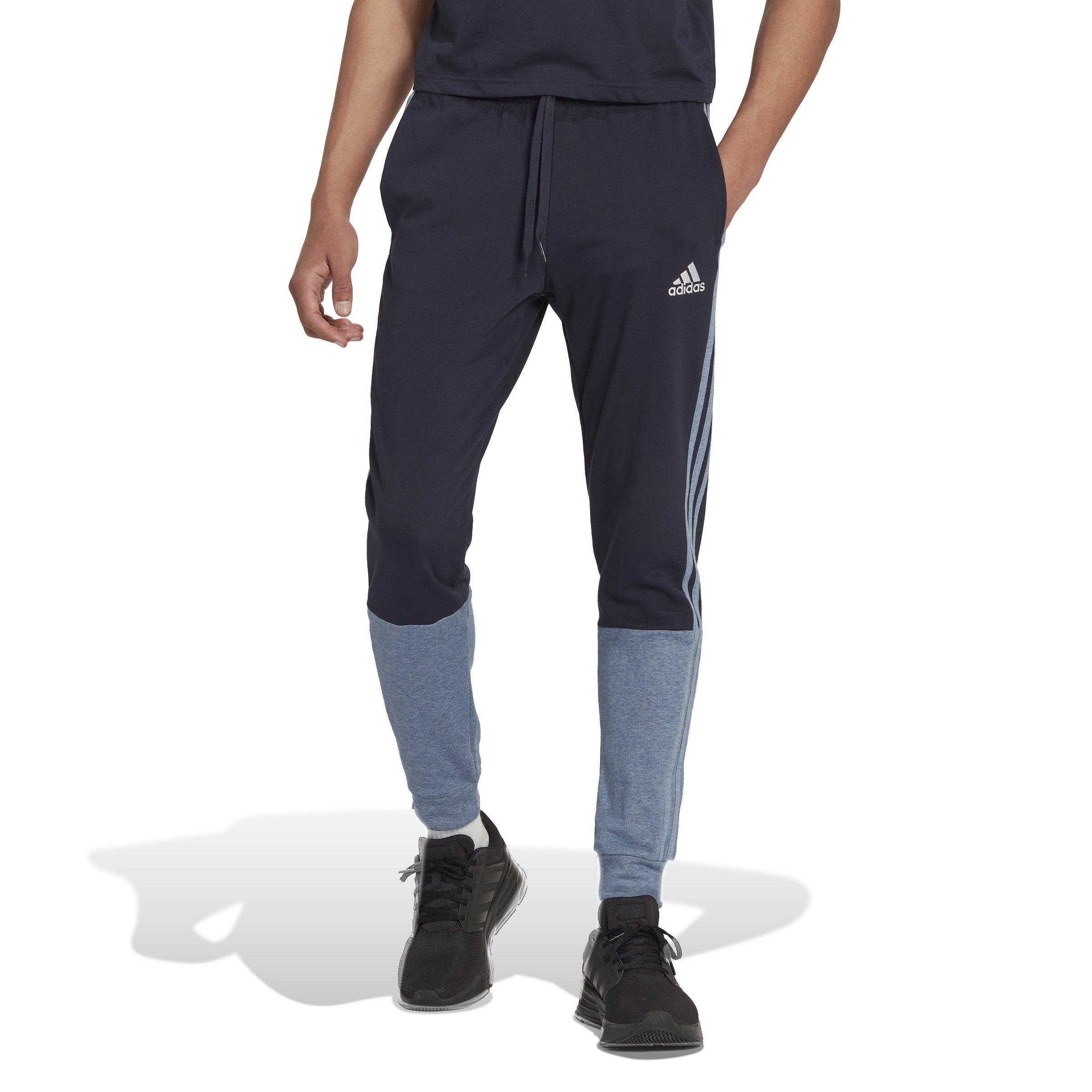 adidas Men's Essentials Mélange French Terry Joggers-Dark Blue