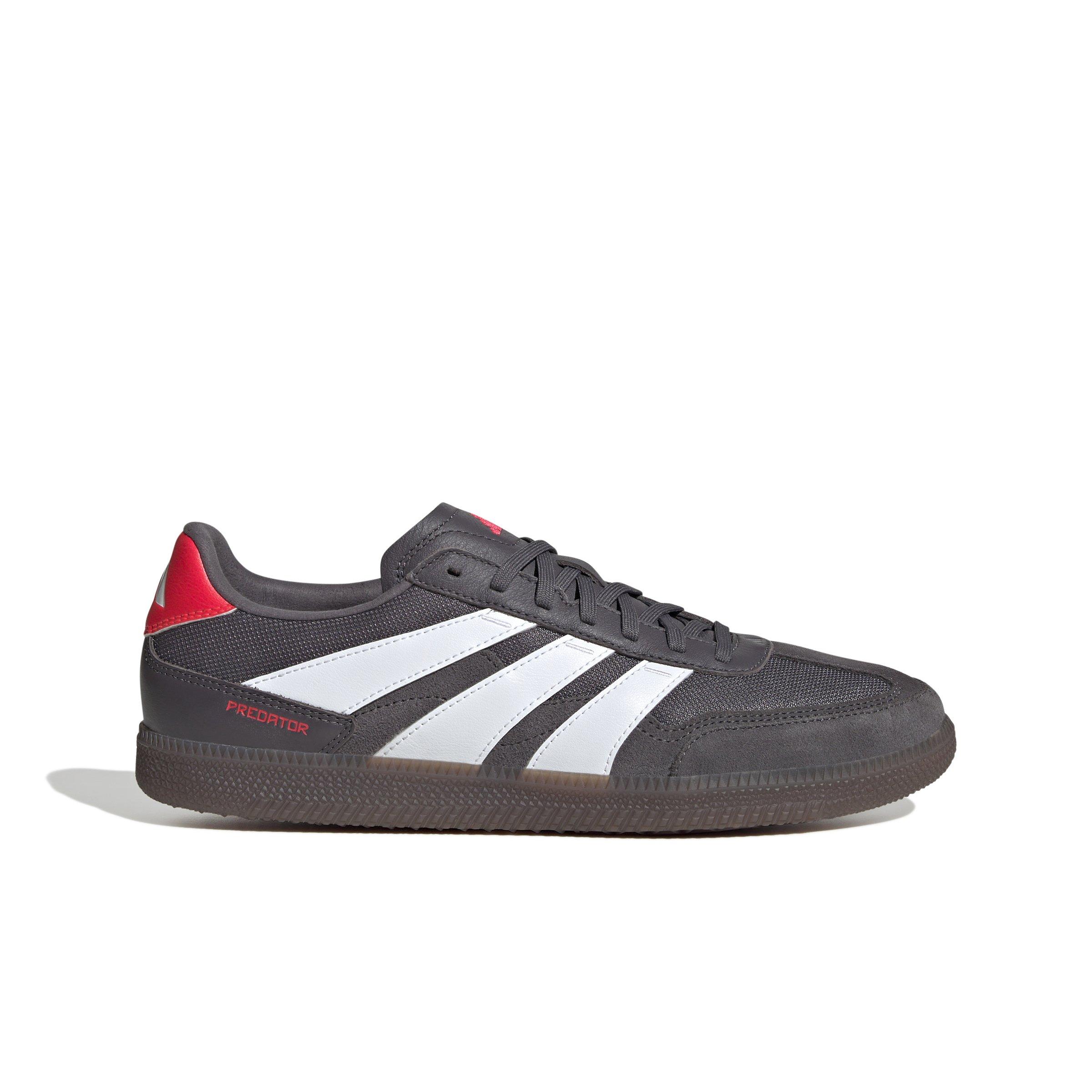 adidas Predator Freestyle Indoor "Grey Strata/Ftwr White/Lucid Red" Unisex Soccer Shoe - GREY/WHITE/RED Thumbnail View 1