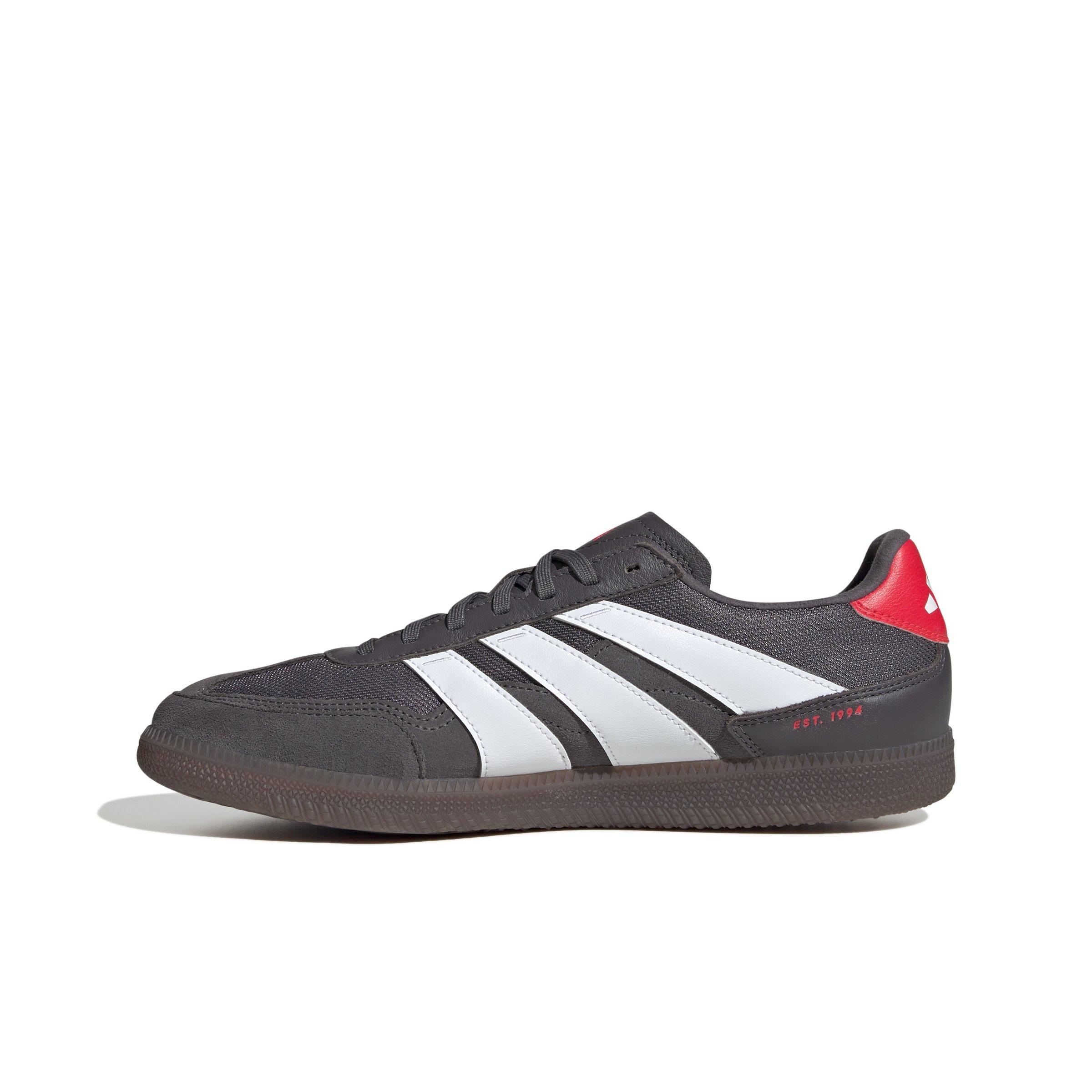 adidas Predator Freestyle Indoor "Grey Strata/Ftwr White/Lucid Red" Unisex Soccer Shoe - GREY/WHITE/RED Thumbnail View 2