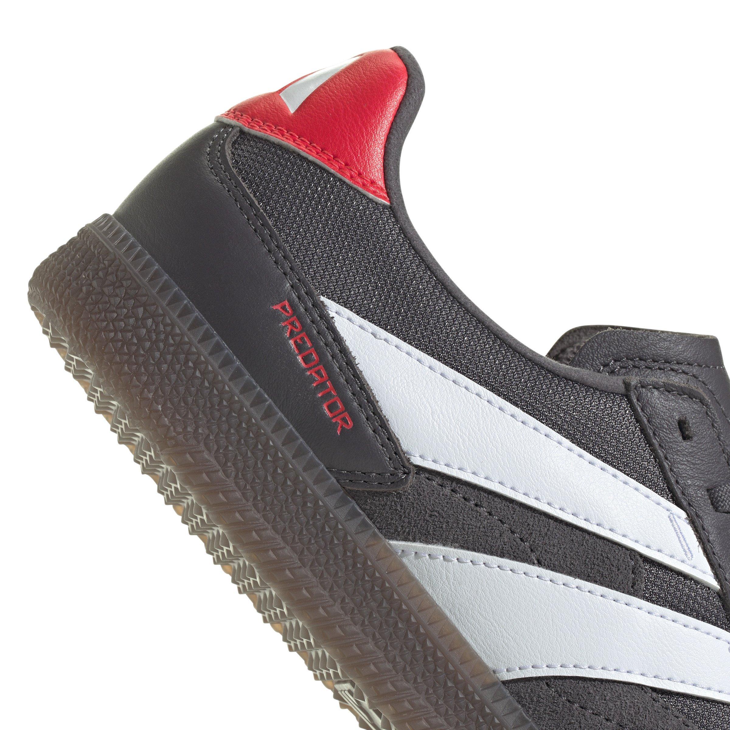 adidas Predator Freestyle Indoor "Grey Strata/Ftwr White/Lucid Red" Unisex Soccer Shoe - GREY/WHITE/RED Thumbnail View 5