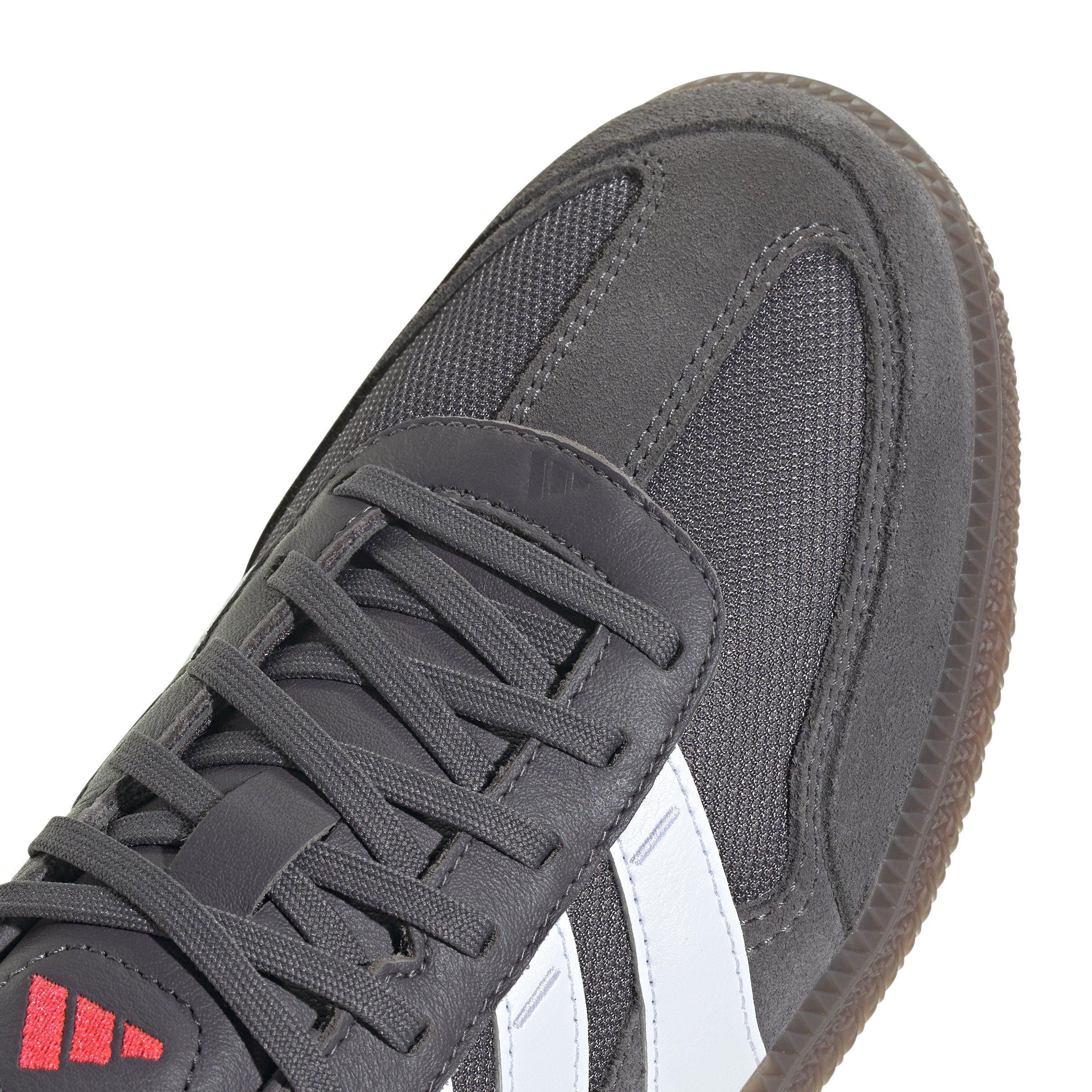 adidas Predator Freestyle Indoor "Grey Strata/Ftwr White/Lucid Red" Unisex Soccer Shoe - GREY/WHITE/RED Thumbnail View 6