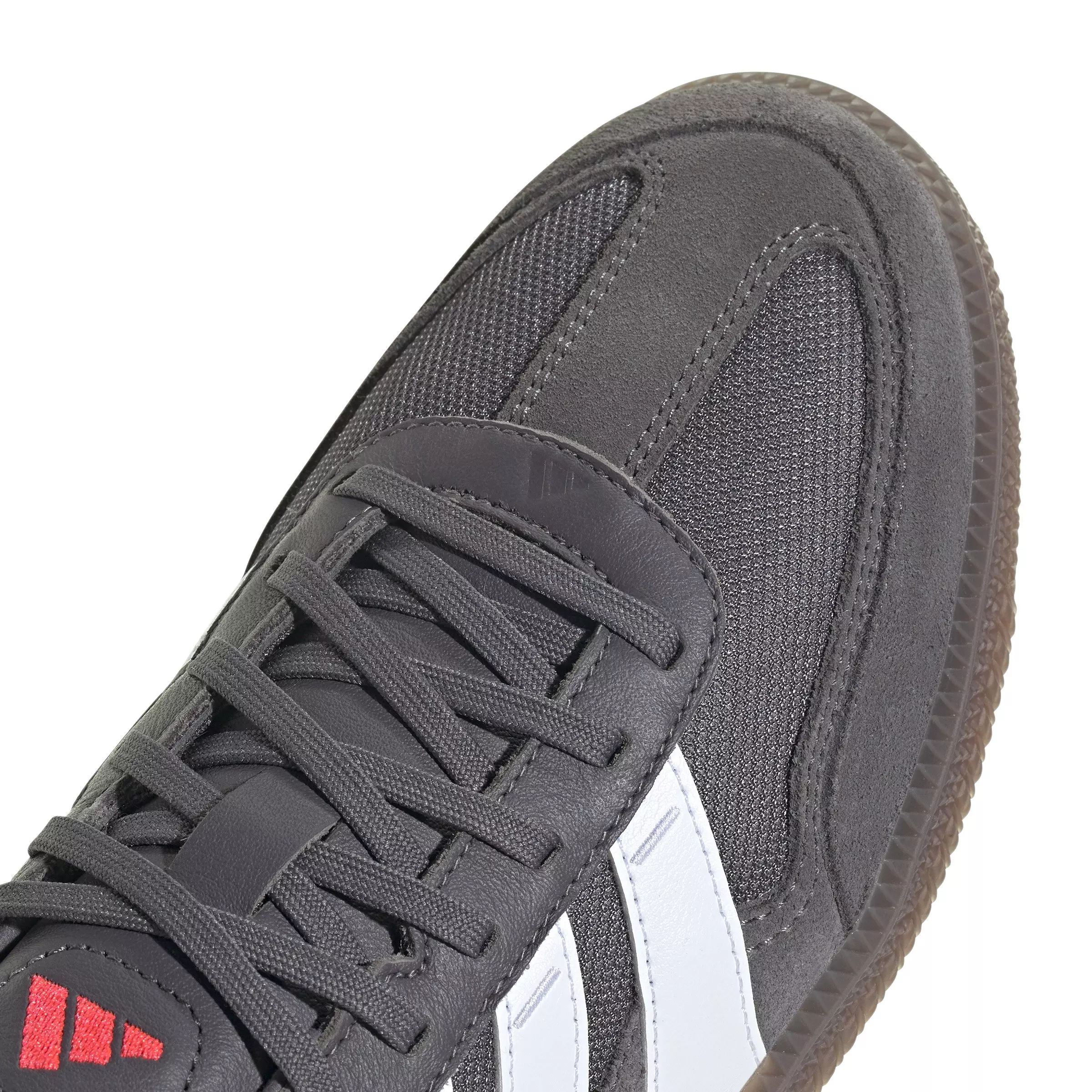 adidas Predator Freestyle Indoor "Grey Strata/Ftwr White/Lucid Red" Unisex Soccer Shoe - GREY/WHITE/RED