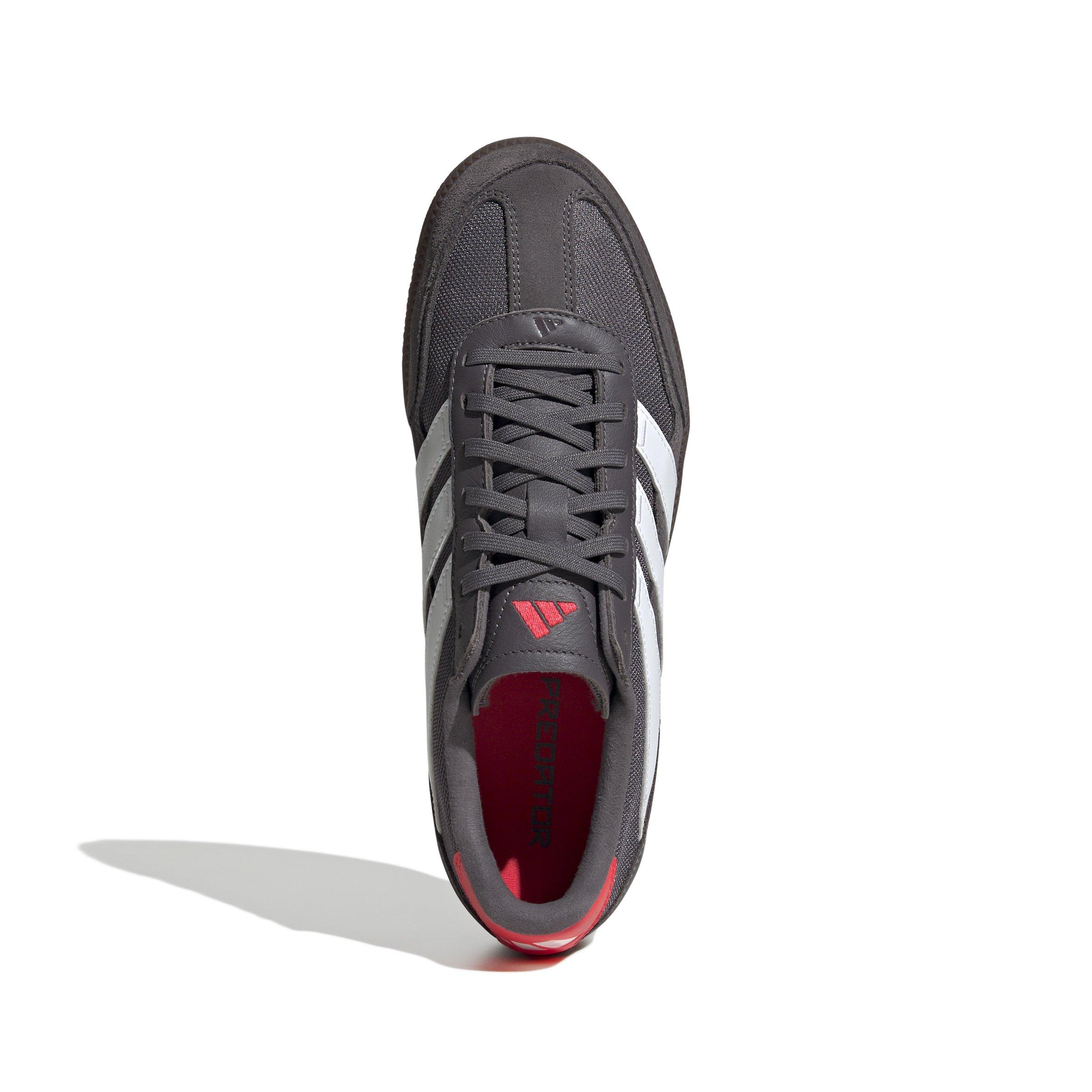 adidas Predator Freestyle Indoor "Grey Strata/Ftwr White/Lucid Red" Unisex Soccer Shoe - GREY/WHITE/RED Thumbnail View 7