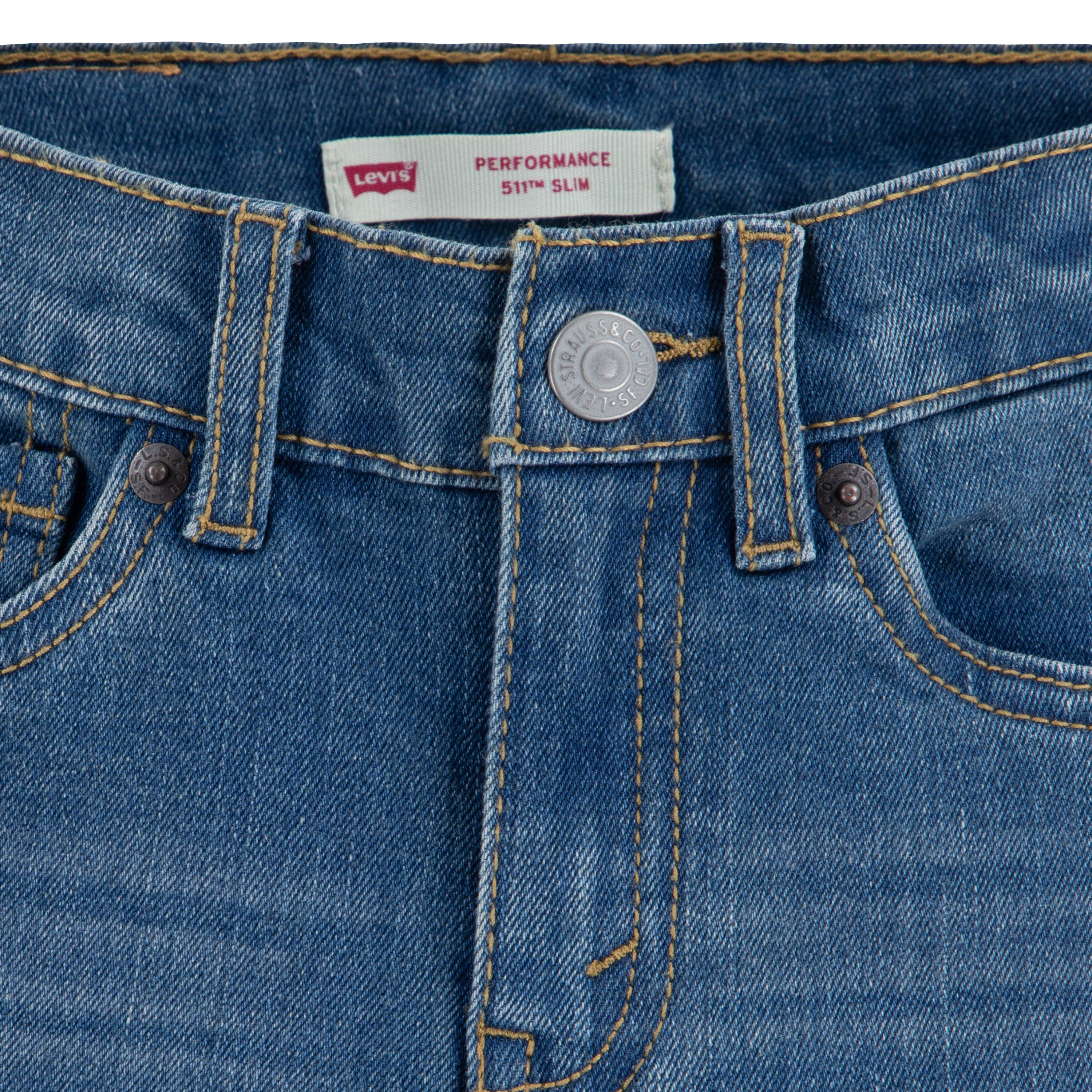 Levi's 511 Slim Fit Performance Little Boys' Dark Blue Wash Denim Jeans