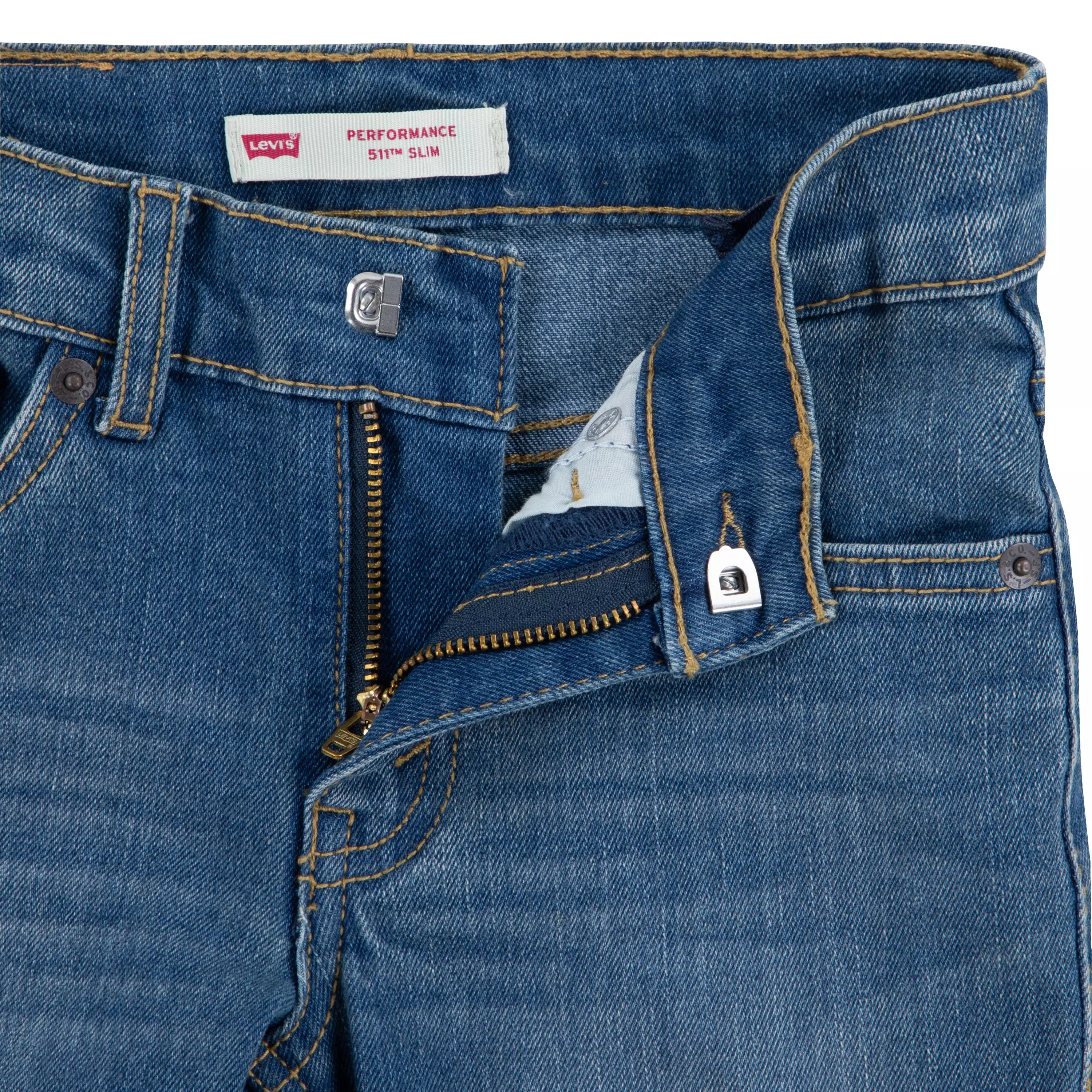 Levi's Little Boys' 511 Slim Fit Performance Dark Blue Wash Denim Jeans - DARK BLUE