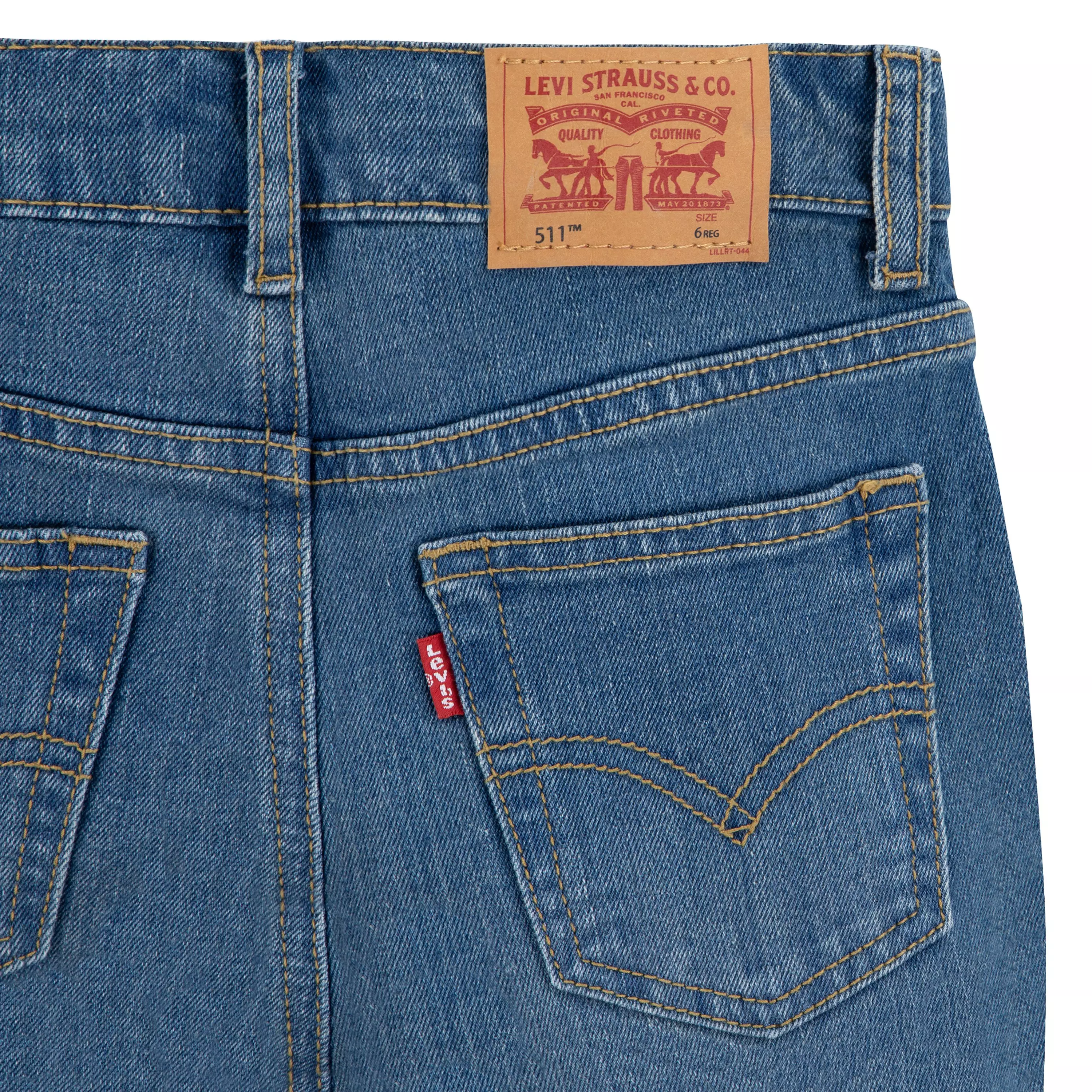 Levi's Little Boys' 511 Slim Fit Performance Dark Blue Wash Denim Jeans - DARK BLUE
