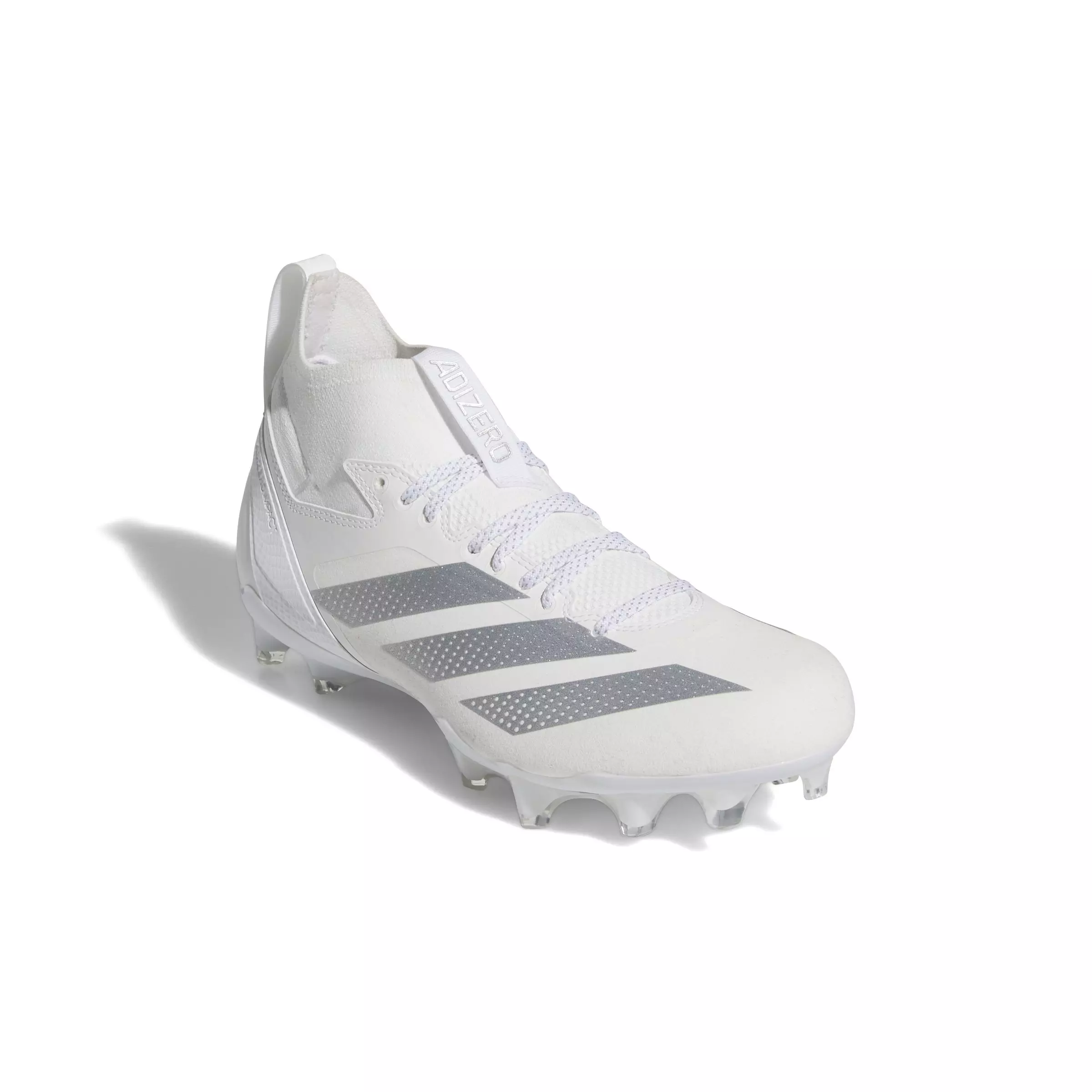 adidas Adizero Impact + "Ftwr White/Silver Metallic/Ftwr White" Men's Football Cleat - WHITE/SILVER/WHITE