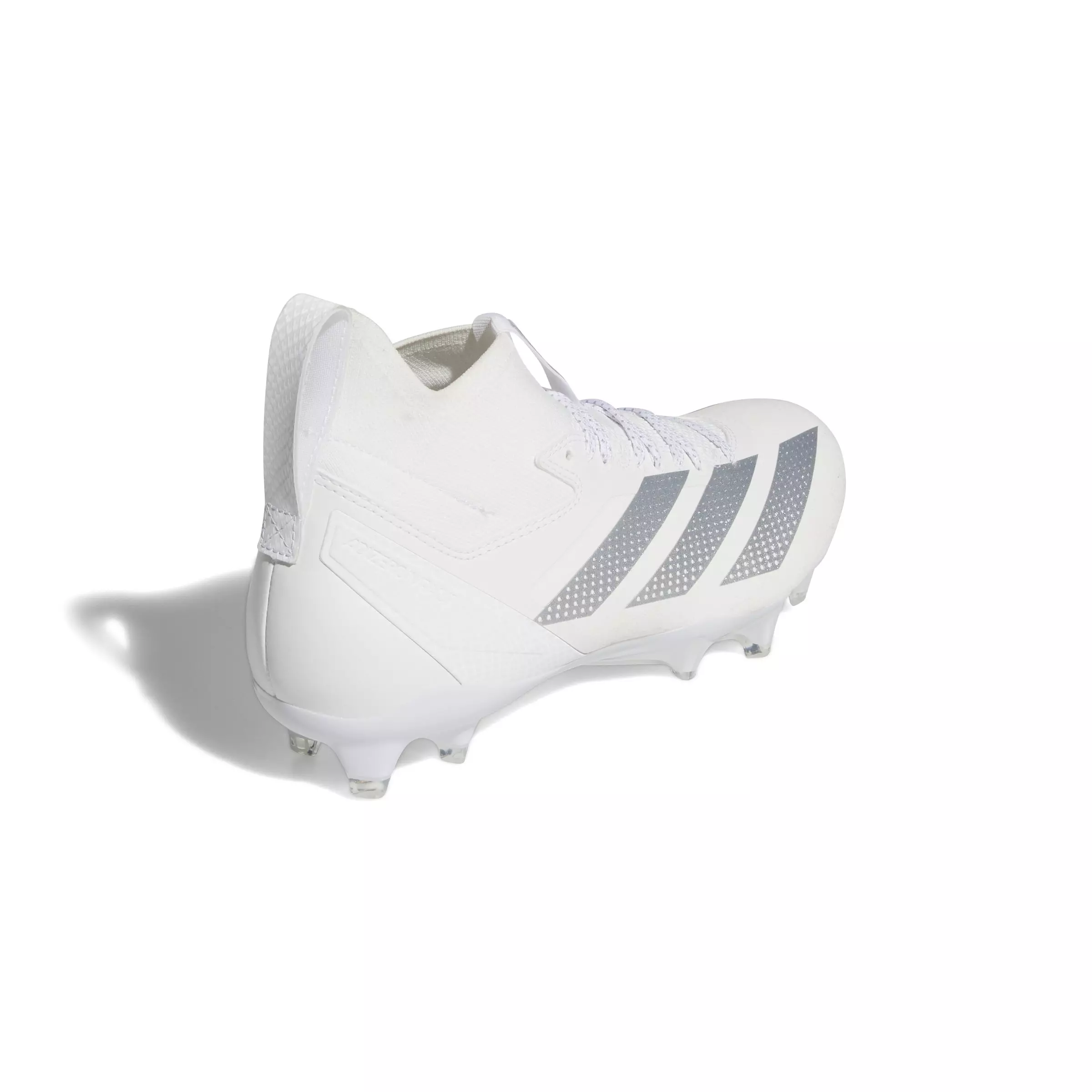 adidas Adizero Impact + "Ftwr White/Silver Metallic/Ftwr White" Men's Football Cleat - WHITE/SILVER/WHITE