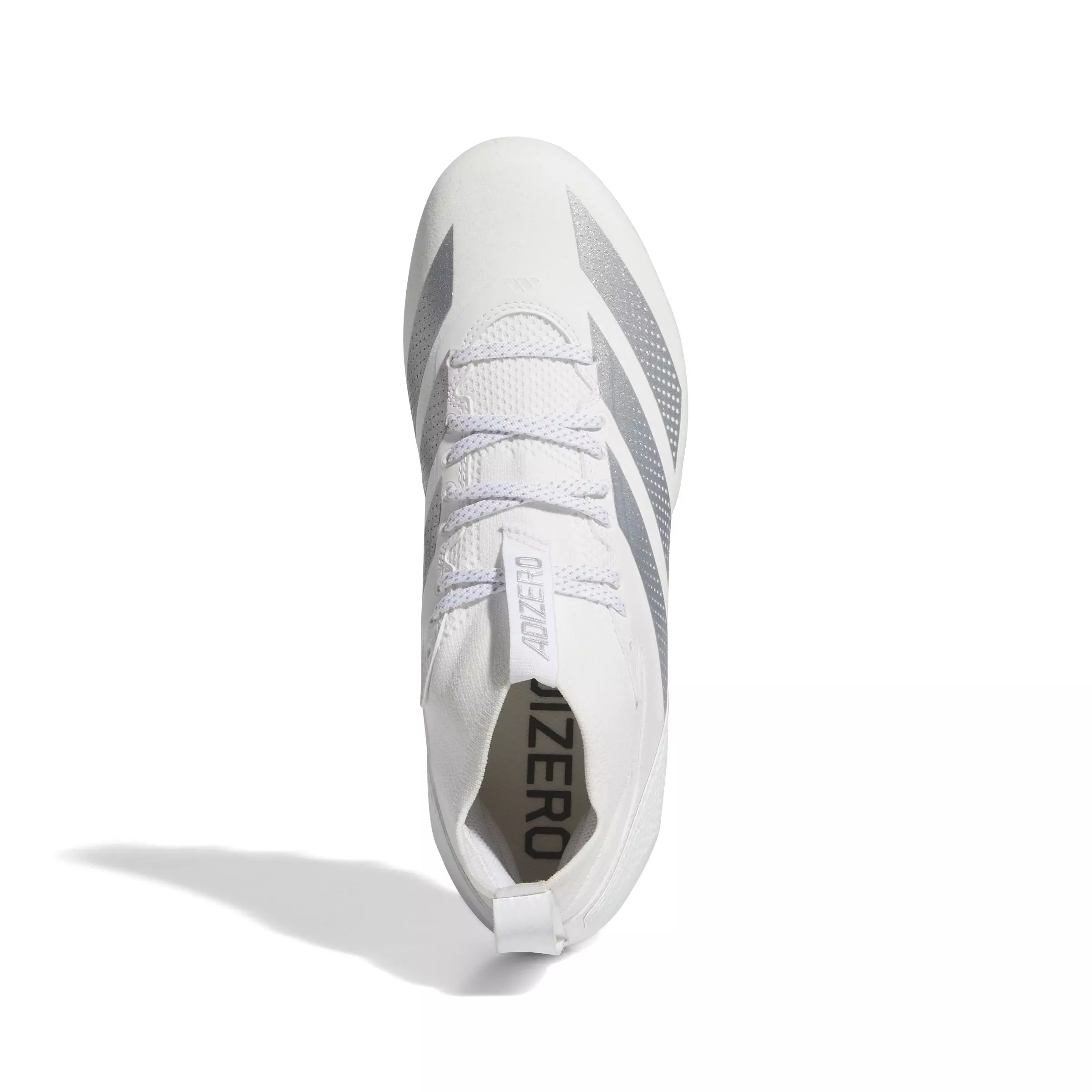 adidas Adizero Impact + "Ftwr White/Silver Metallic/Ftwr White" Men's Football Cleat - WHITE/SILVER/WHITE