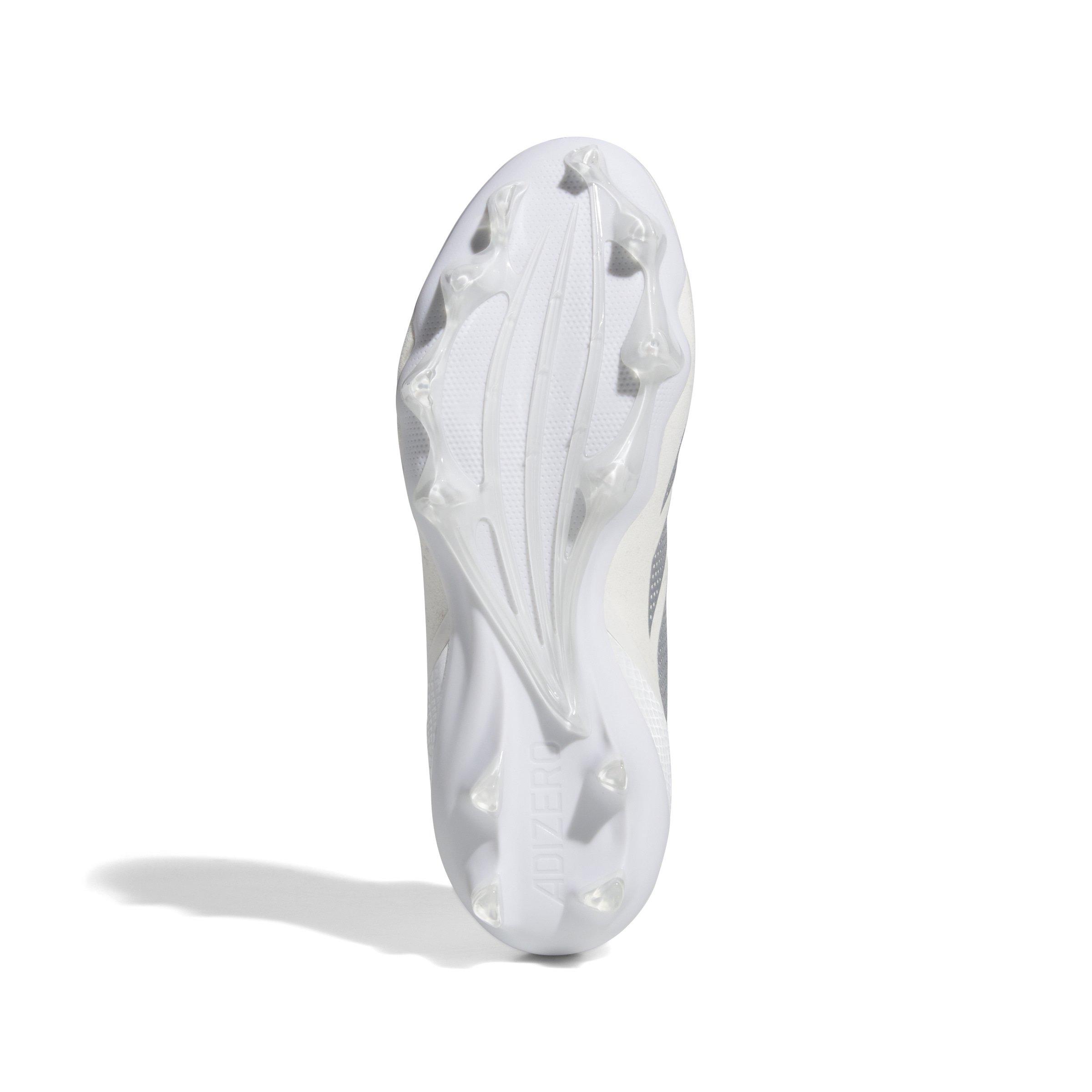 adidas Adizero Impact + "Ftwr White/Silver Metallic/Ftwr White" Men's Football Cleat - WHITE/SILVER/WHITE Thumbnail View 6