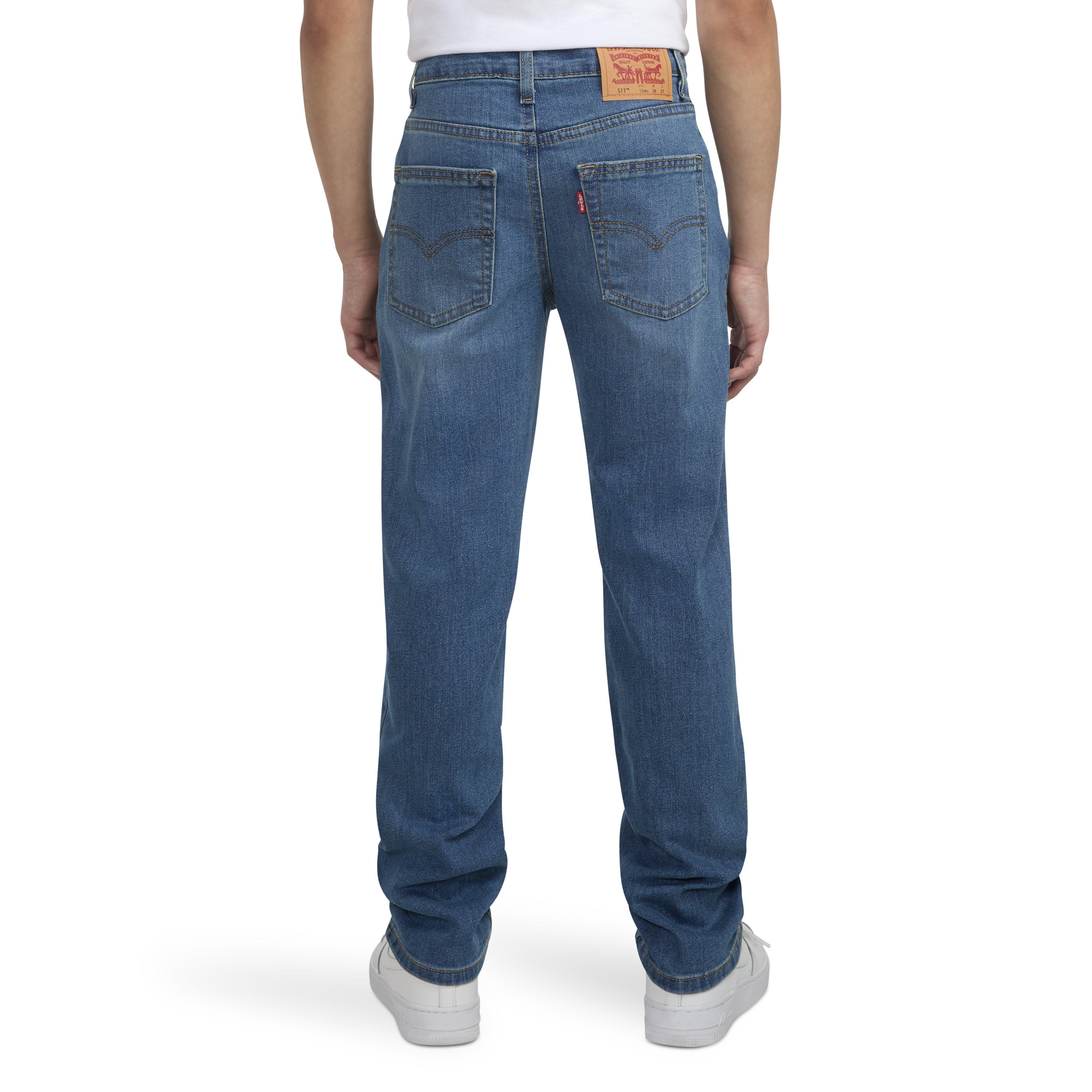 Levi's Big Boys' 511 Slim Fit Performance Dark Blue Wash Denim Jeans - DARK BLUE Thumbnail View 2