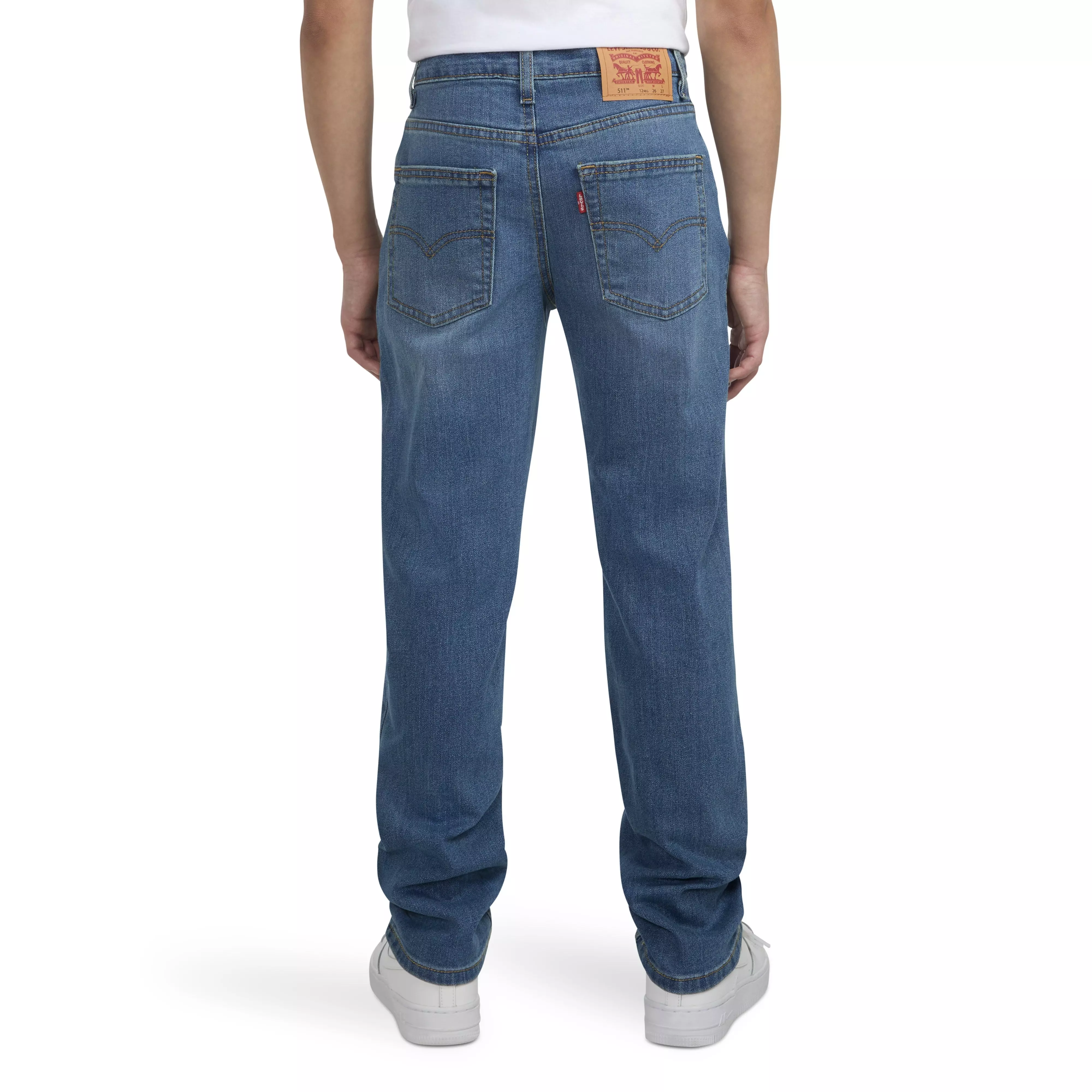 Levi's Big Boys' 511 Slim Fit Performance Dark Blue Wash Denim Jeans - DARK BLUE