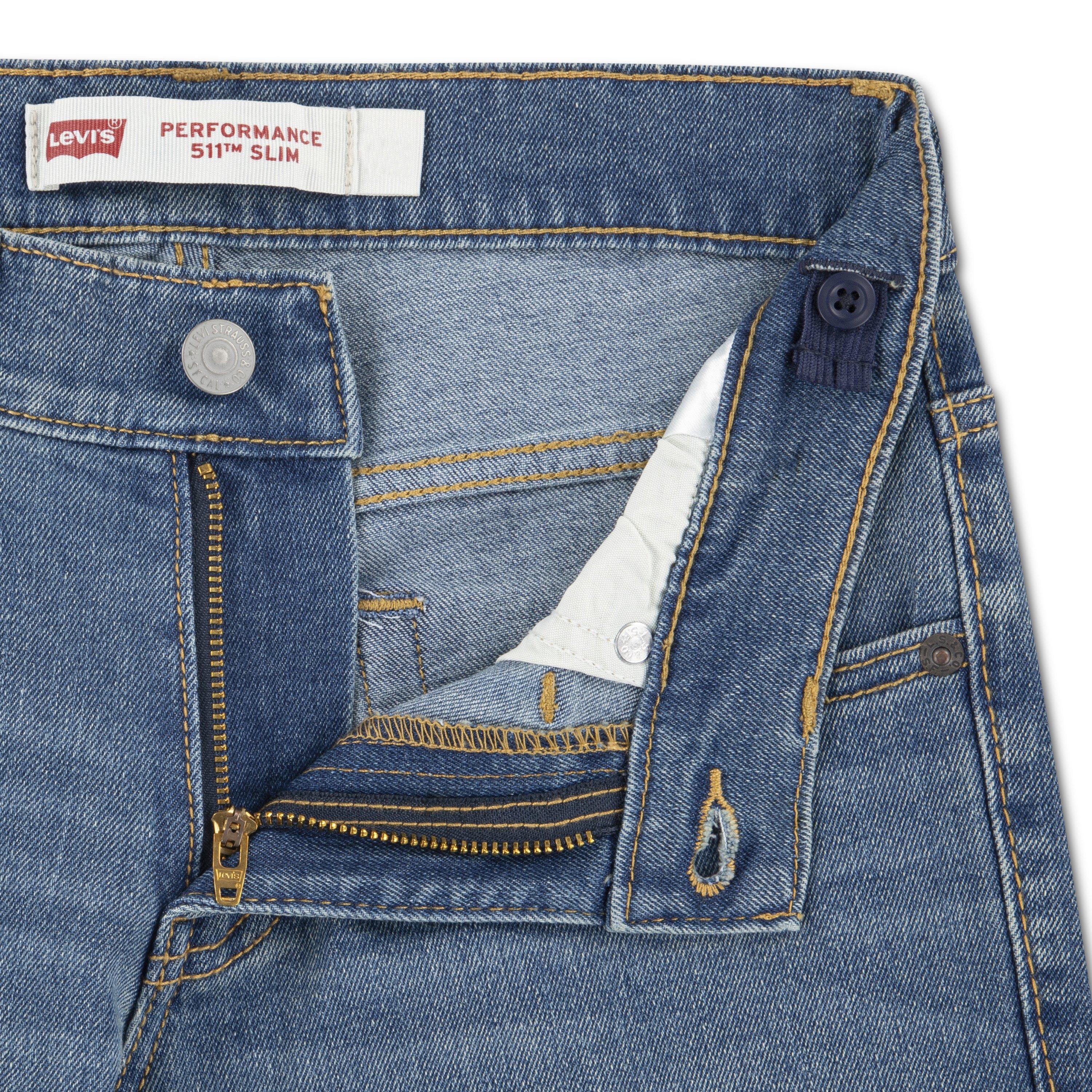 Levi's Big Boys' 511 Slim Fit Performance Dark Blue Wash Denim Jeans - DARK BLUE Thumbnail View 7