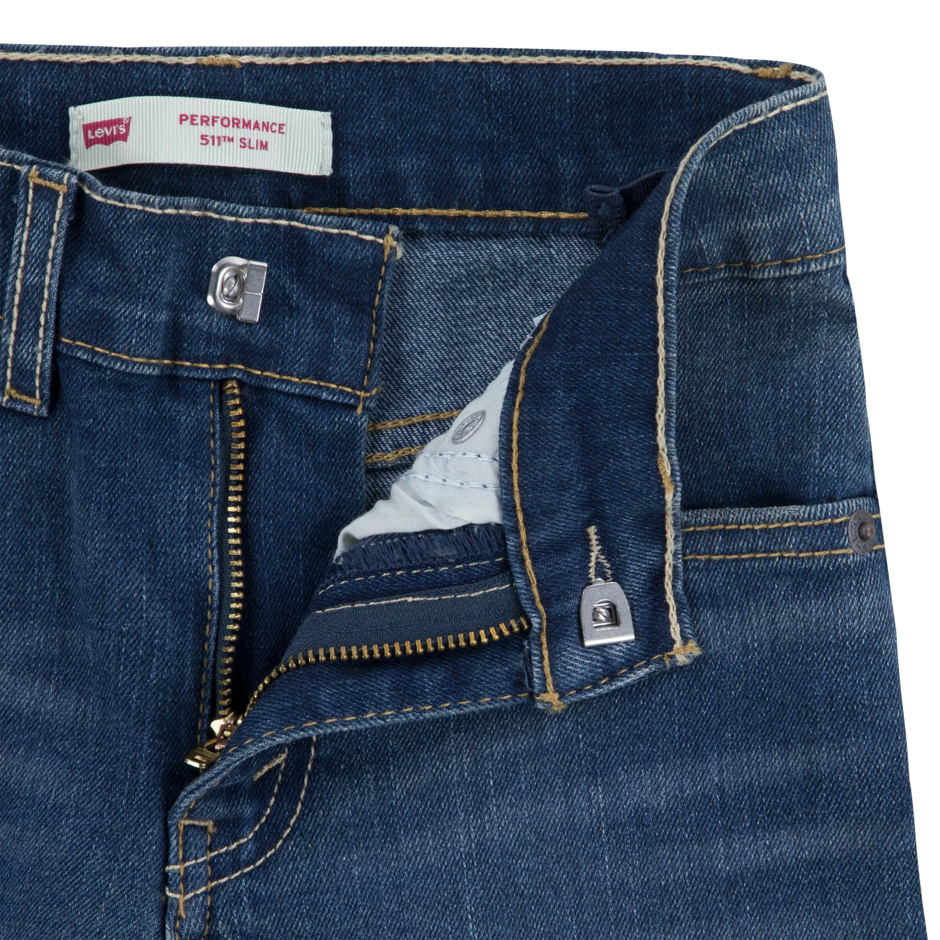 Levi's Little Boys' 511 Slim Fit Performance Medium Blue Wash Denim Jeans - MEDIUM BLUE