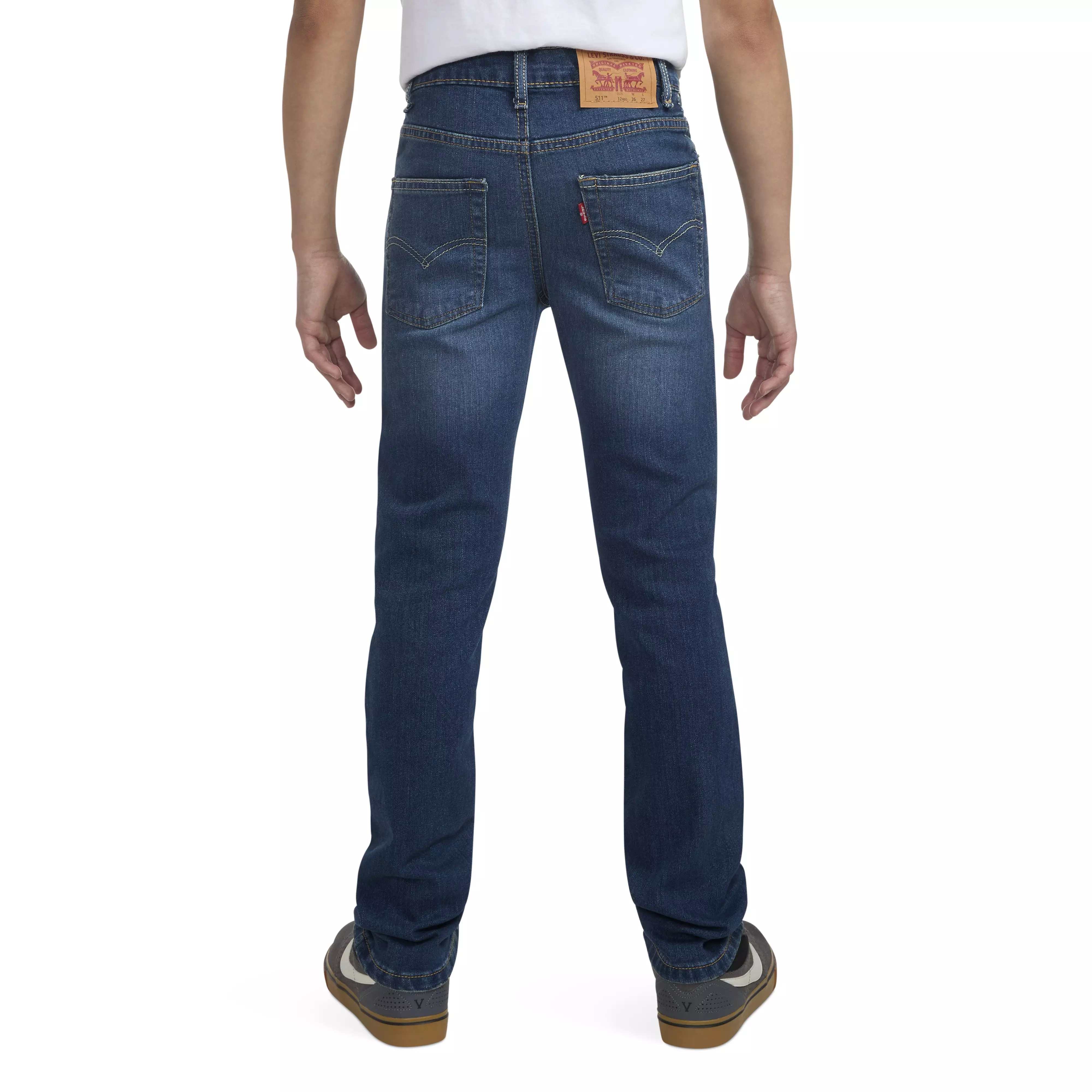 Levi's Big Boys' 511 Slim Fit Performance Medium Blue Wash Denim Jeans - MEDIUM BLUE