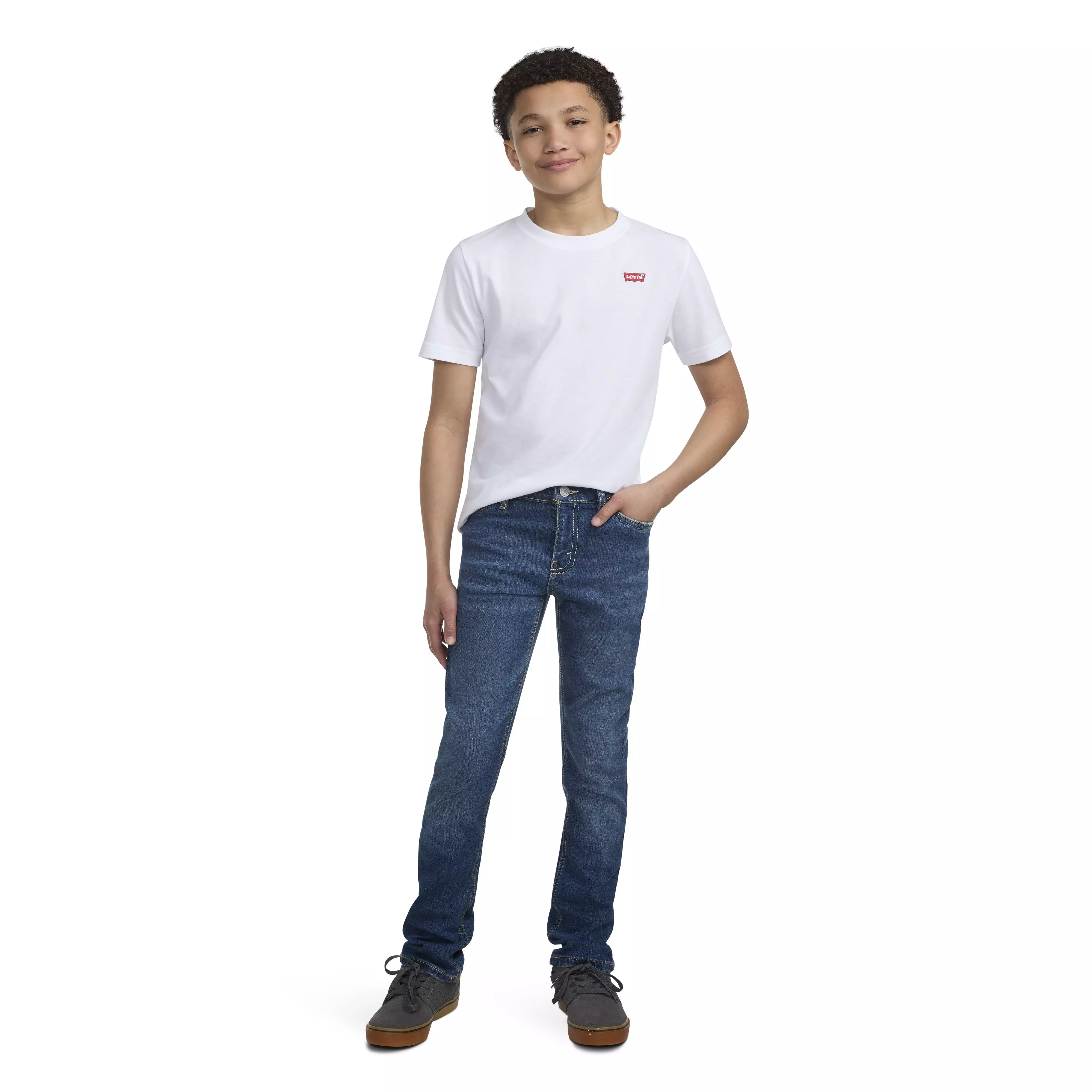 Levi's Big Boys' 511 Slim Fit Performance Medium Blue Wash Denim Jeans - MEDIUM BLUE