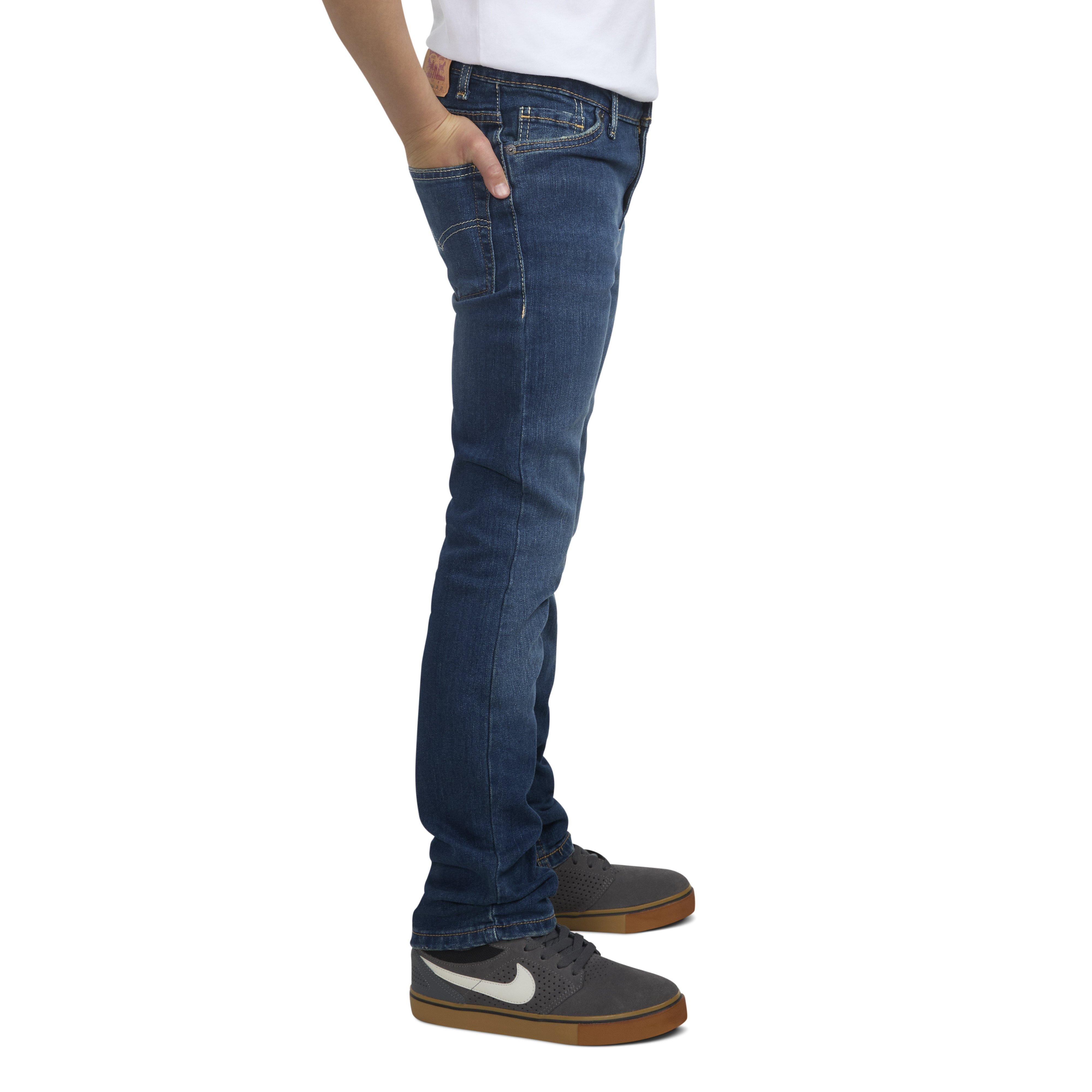 Levi's Big Boys' 511 Slim Fit Performance Medium Blue Wash Denim Jeans - MEDIUM BLUE Thumbnail View 3