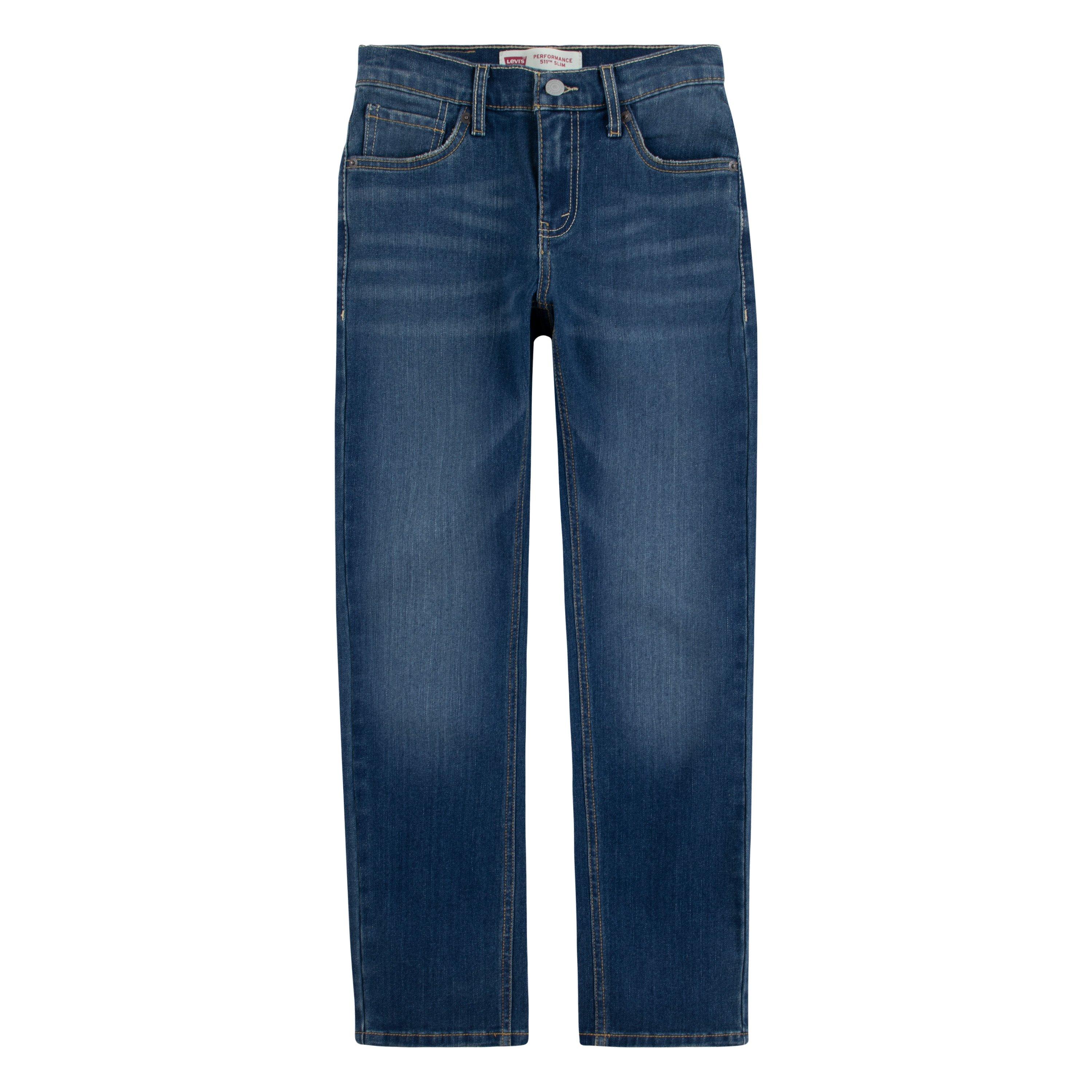 Levi's Big Boys' 511 Slim Fit Performance Medium Blue Wash Denim Jeans - MEDIUM BLUE Thumbnail View 9