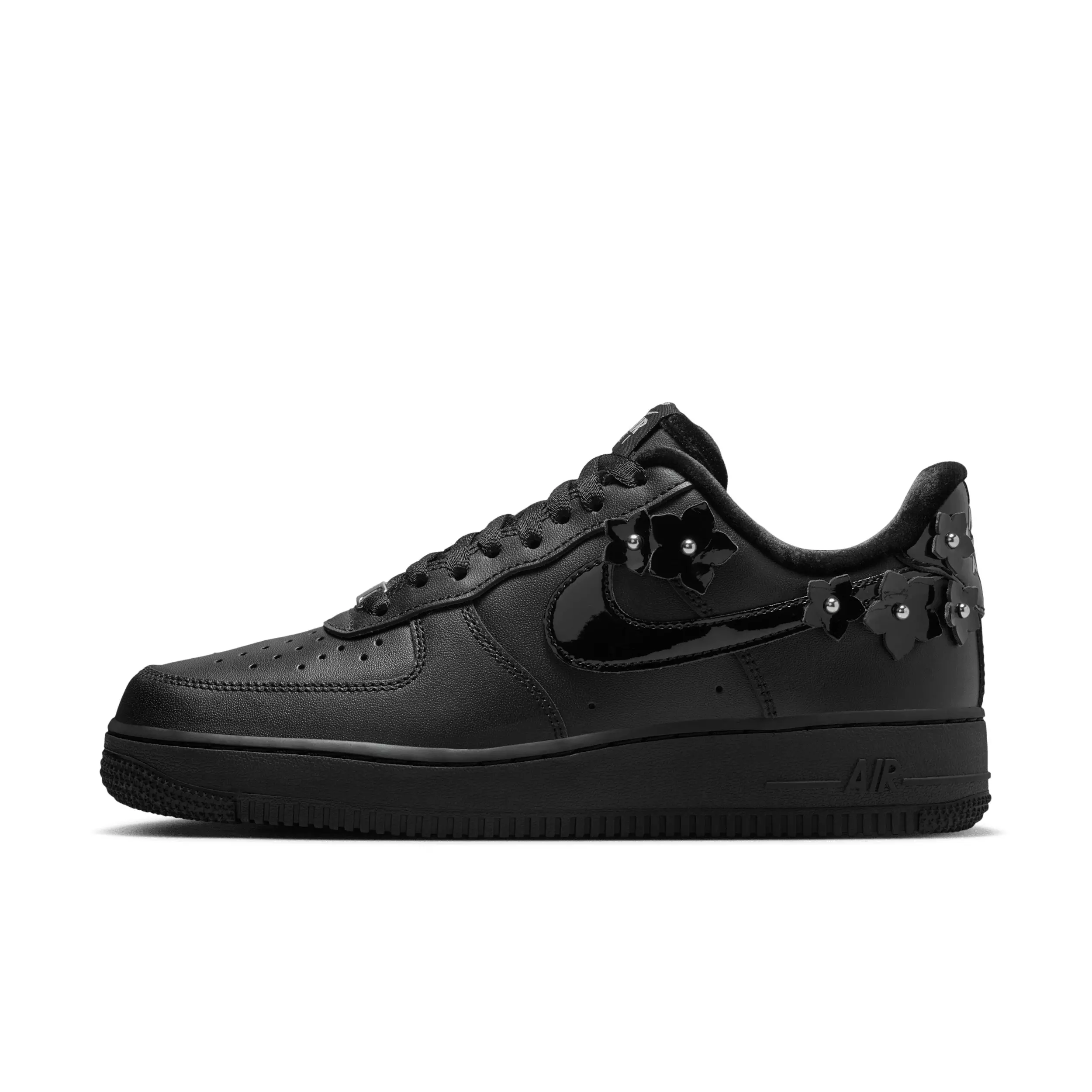 Nike Air Force 1 '07 "Black/Off Noir/Metallic Silver/Black" Women's Shoe - BLACK/OFF NOIR/SILVER/BLACK