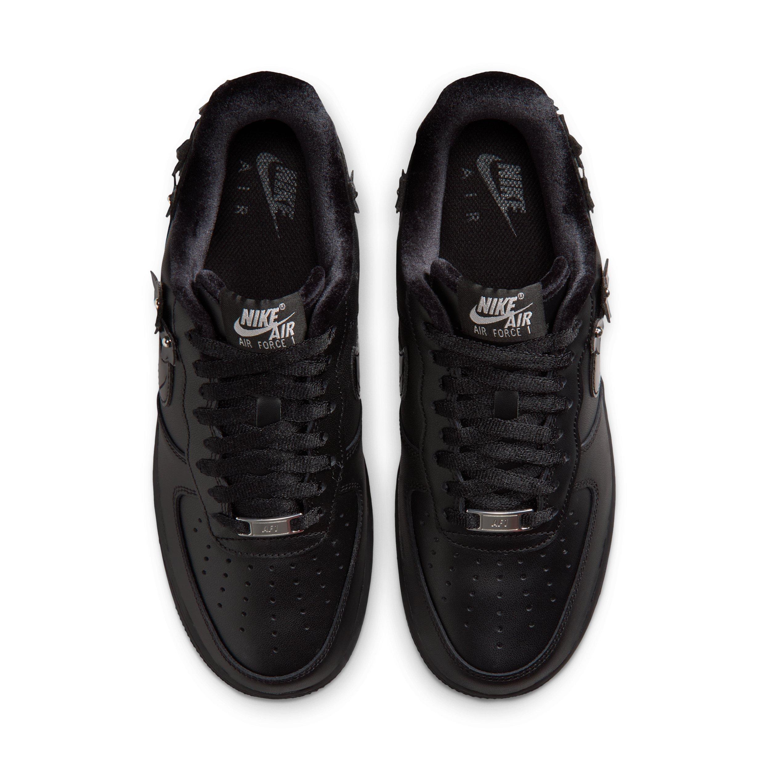 Nike Air Force 1 '07 "Black/Off Noir/Metallic Silver/Black" Women's Shoe - BLACK/OFF NOIR/SILVER/BLACK Thumbnail View 4