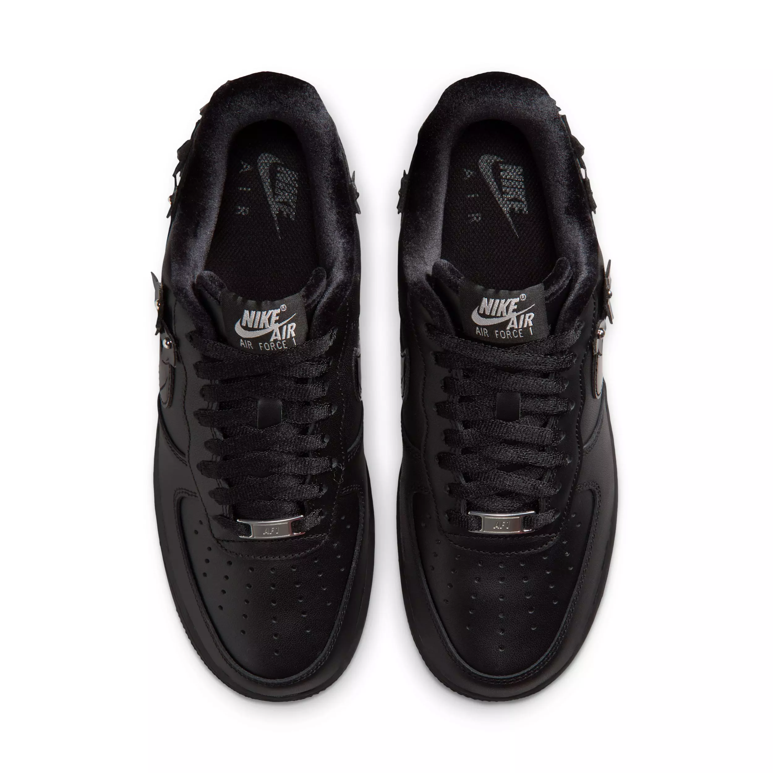 Nike Air Force 1 '07 "Black/Off Noir/Metallic Silver/Black" Women's Shoe - BLACK/OFF NOIR/SILVER/BLACK