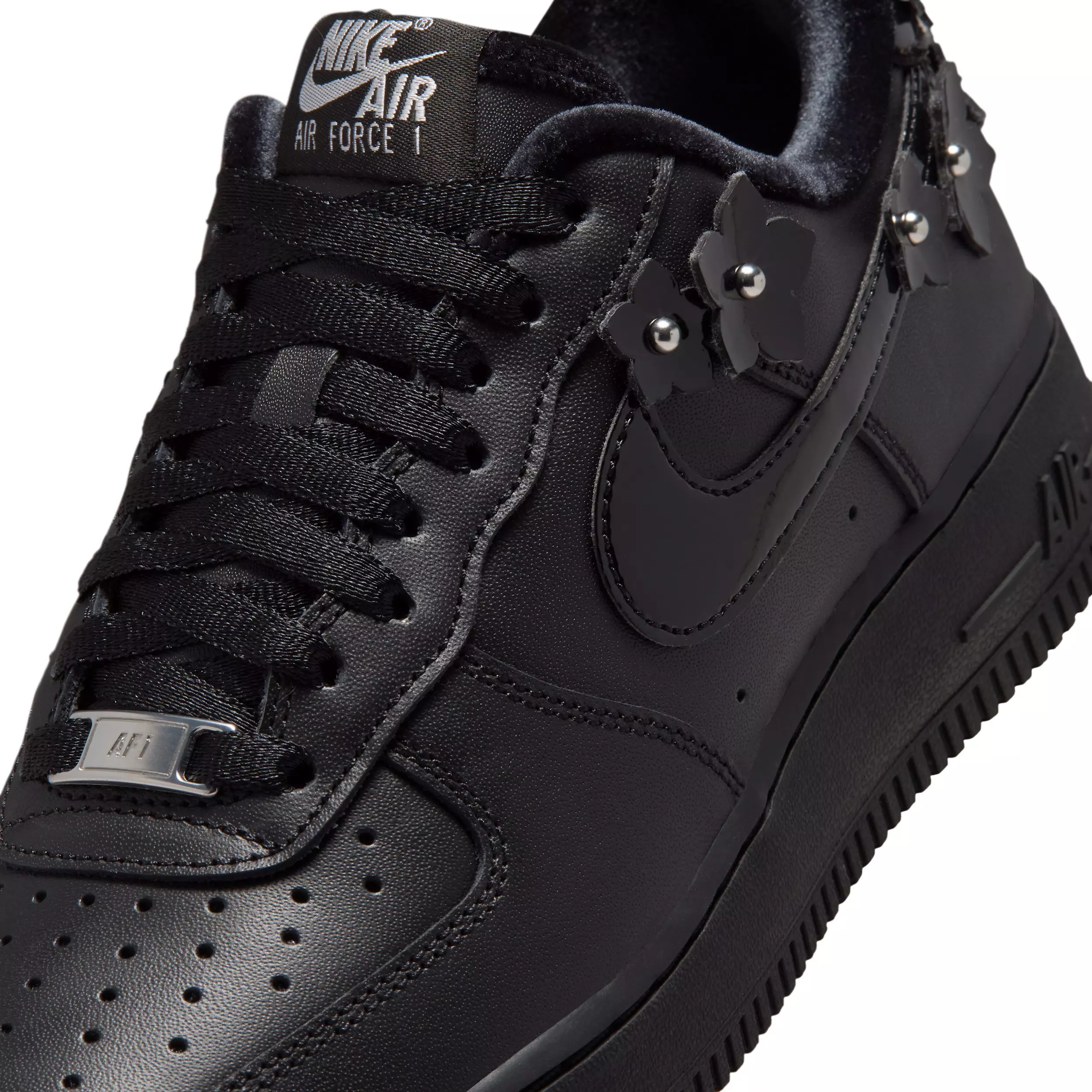 Nike Air Force 1 '07 "Black/Off Noir/Metallic Silver/Black" Women's Shoe - BLACK/OFF NOIR/SILVER/BLACK
