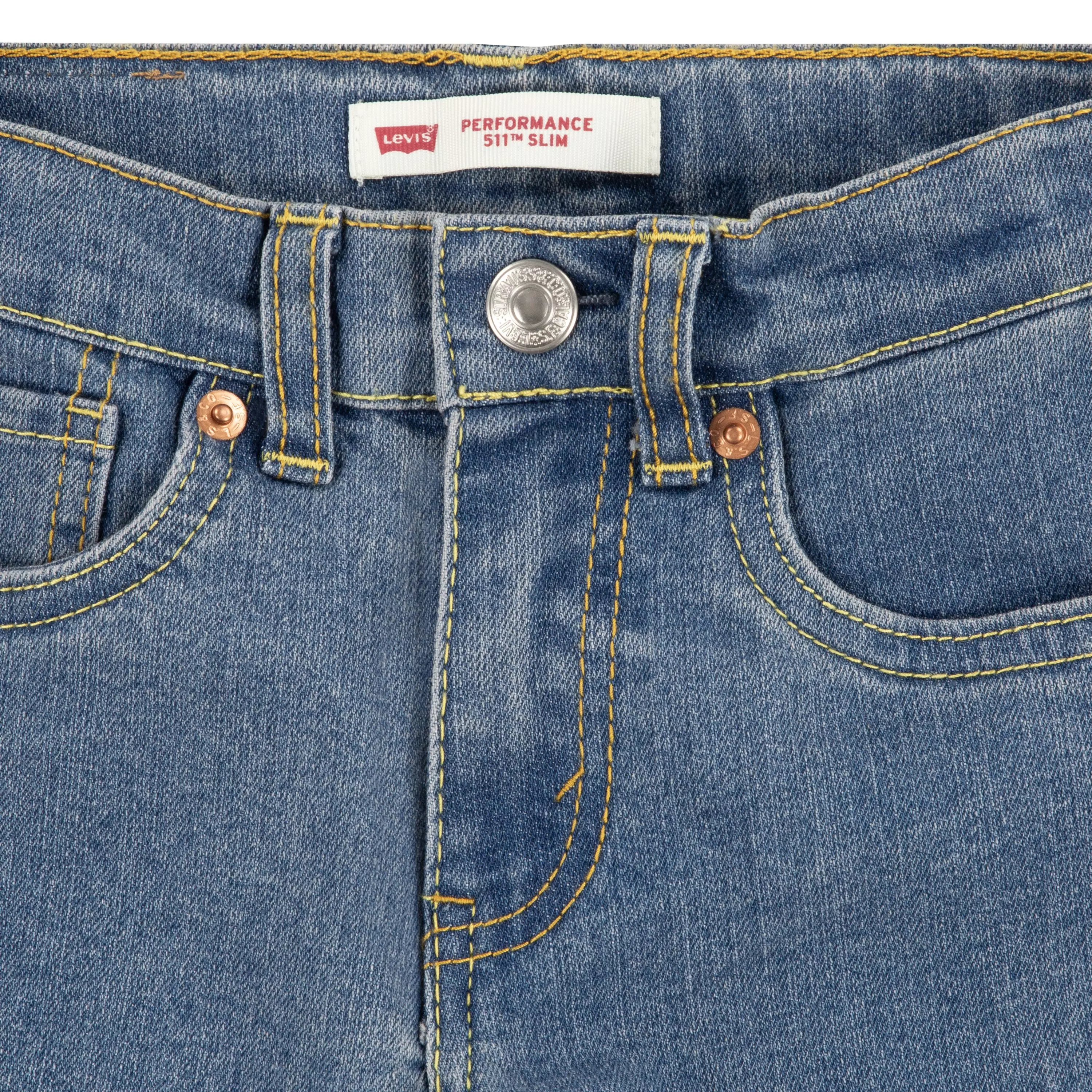 Levi's Little Boys' 511 Slim Fit Performance Blue Wash Denim Jeans - BLUE