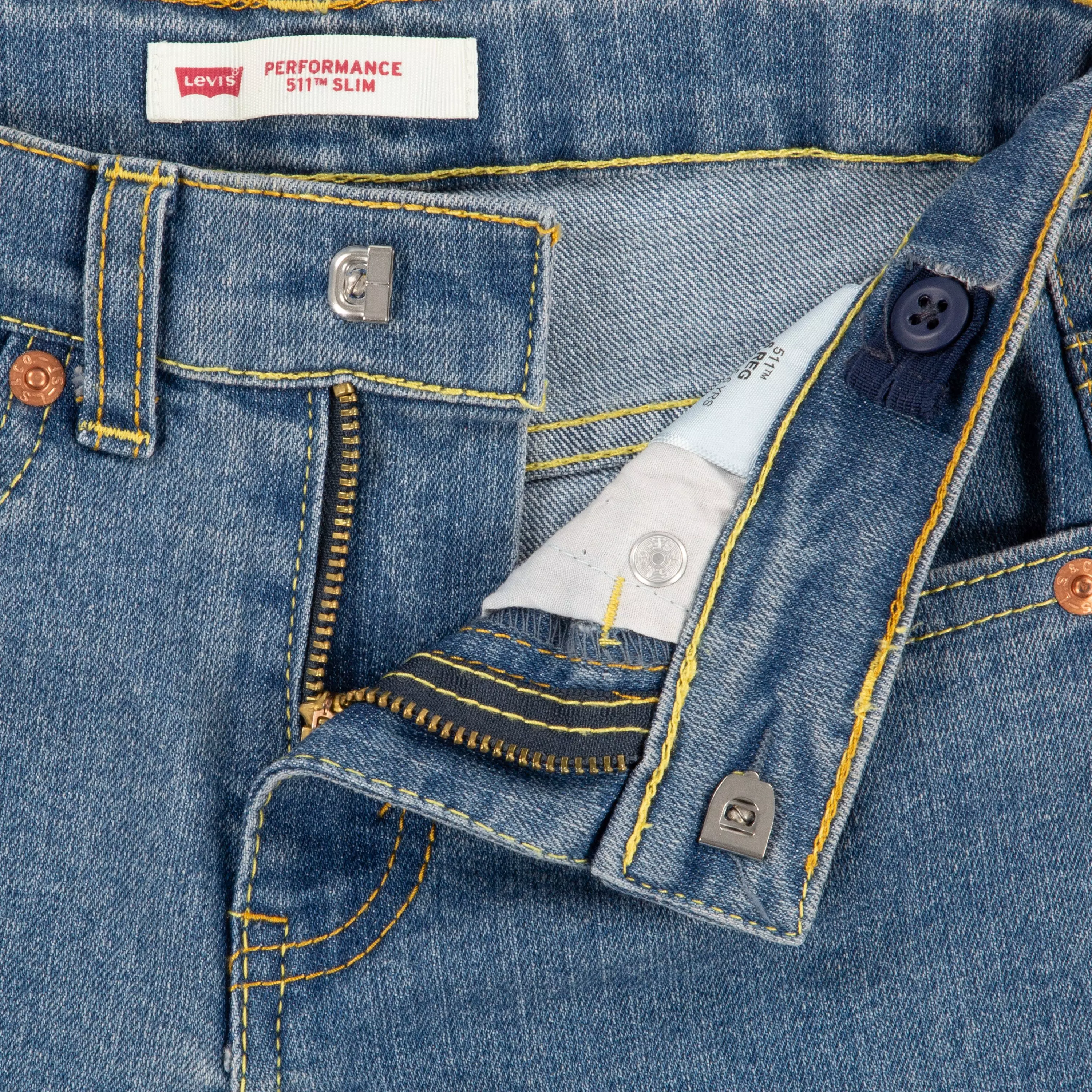 Levi's Little Boys' 511 Slim Fit Performance Blue Wash Denim Jeans - BLUE