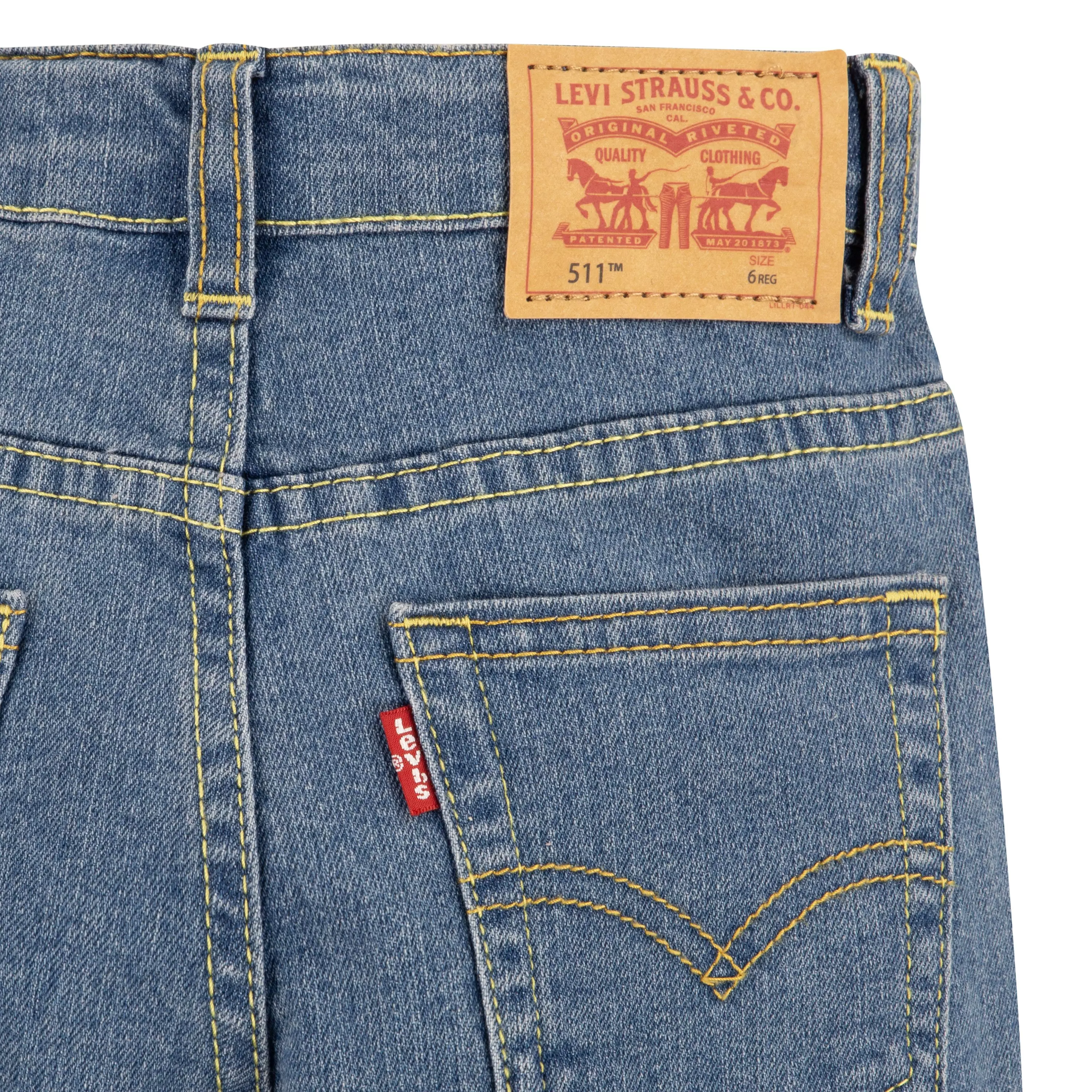Levi's Little Boys' 511 Slim Fit Performance Blue Wash Denim Jeans - BLUE