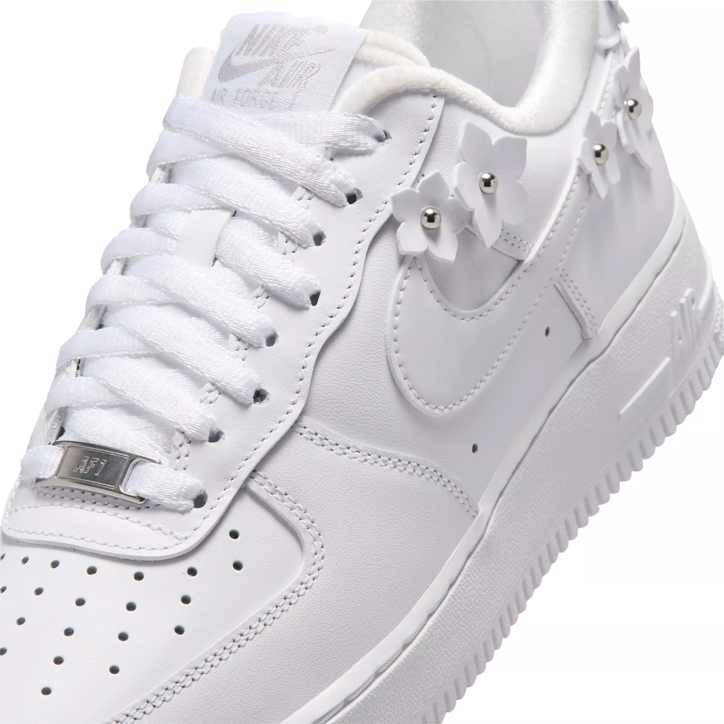 Nike Air Force 1 '07 "White/Wolf Grey/Metallic Silver/White" Women's Shoe - WHITE/GREY/SILVER/WHITE