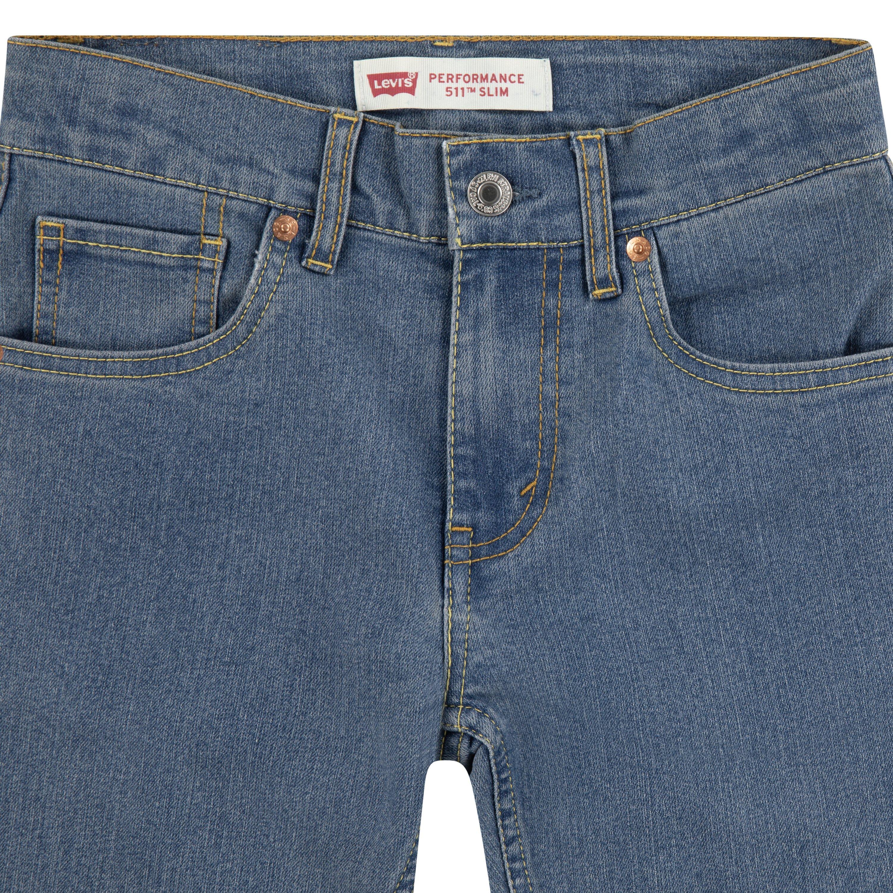 Levi's Big Boys' 511 Slim Fit Performance Blue Wash Denim Jeans - BLUE Thumbnail View 3