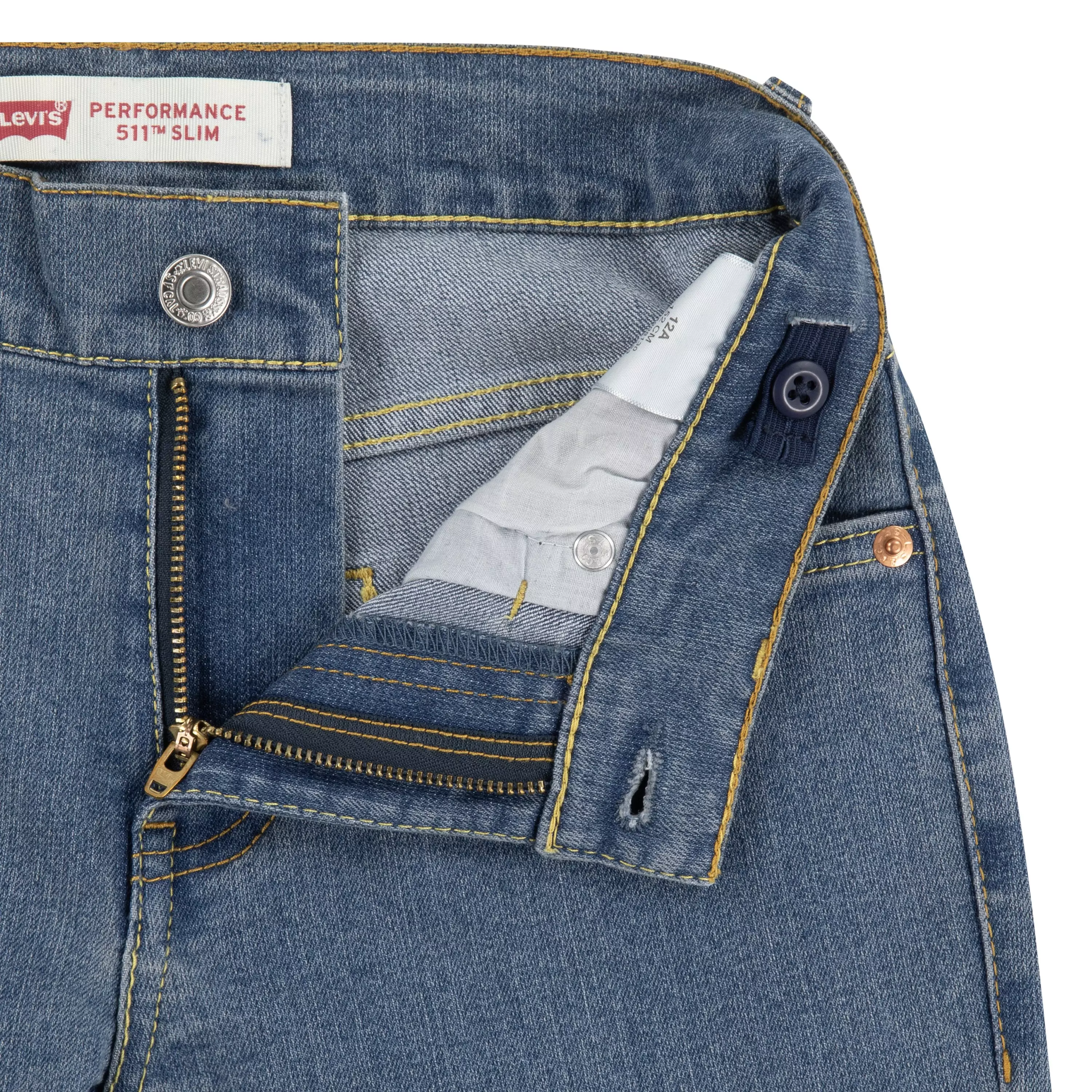 Levi's Big Boys' 511 Slim Fit Performance Wash Denim Jeans - Blue - BLUE