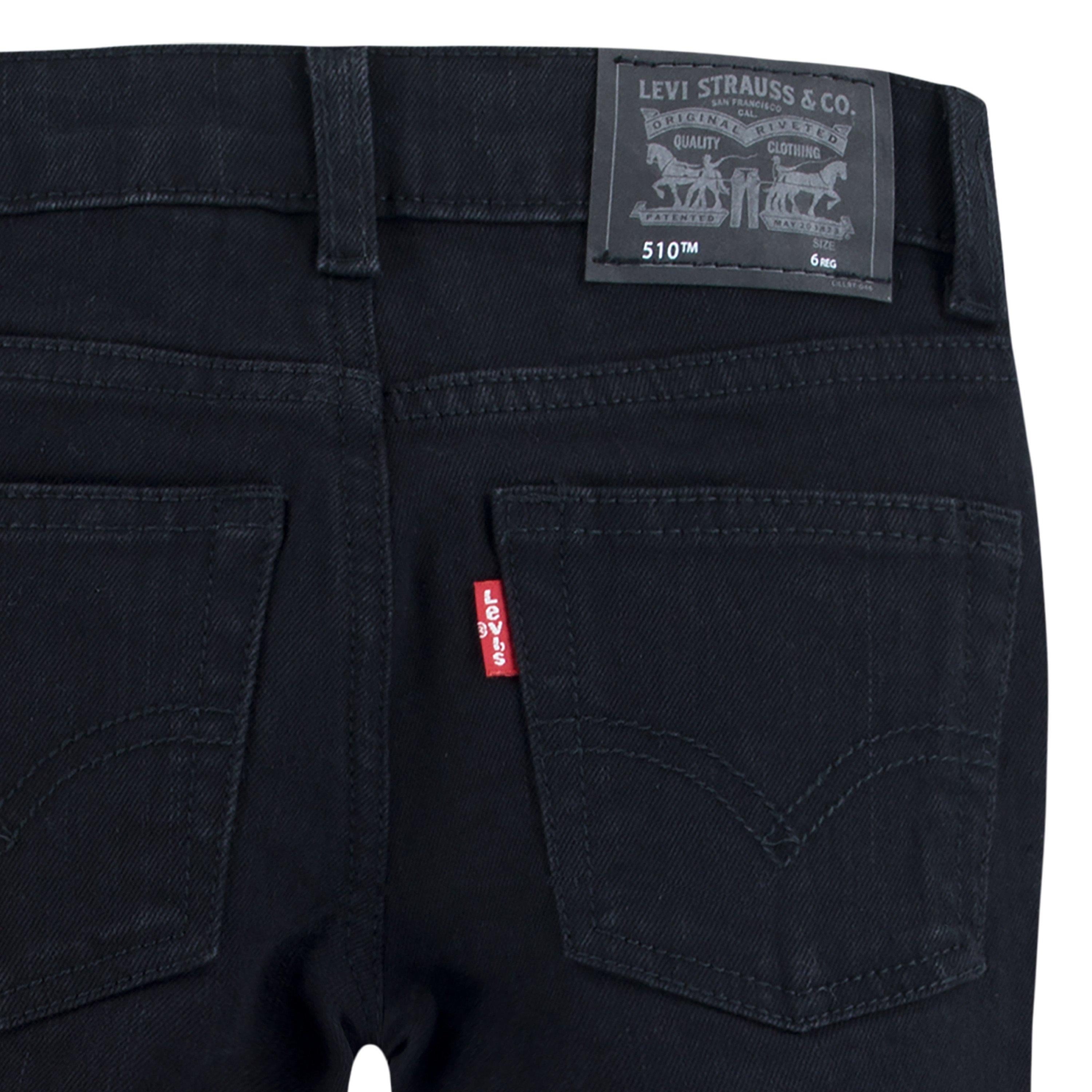 Levi's 510 Classic Skinny Fit Black Wash Little Boys' Black Denim Jeans