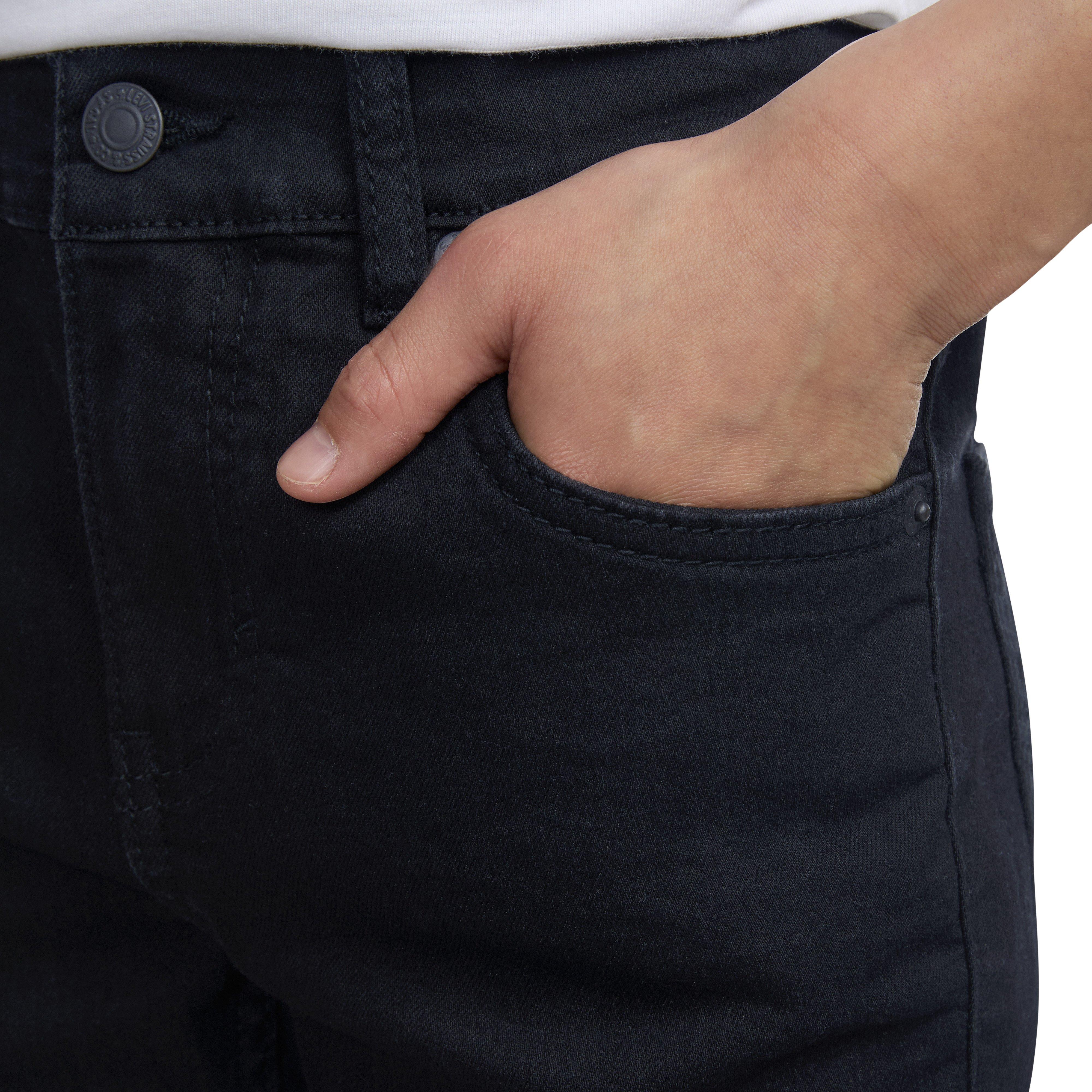 Levi's 510 Classic Skinny Fit Black Wash Big Boys' Black Denim Jeans - BLACK Thumbnail View 4
