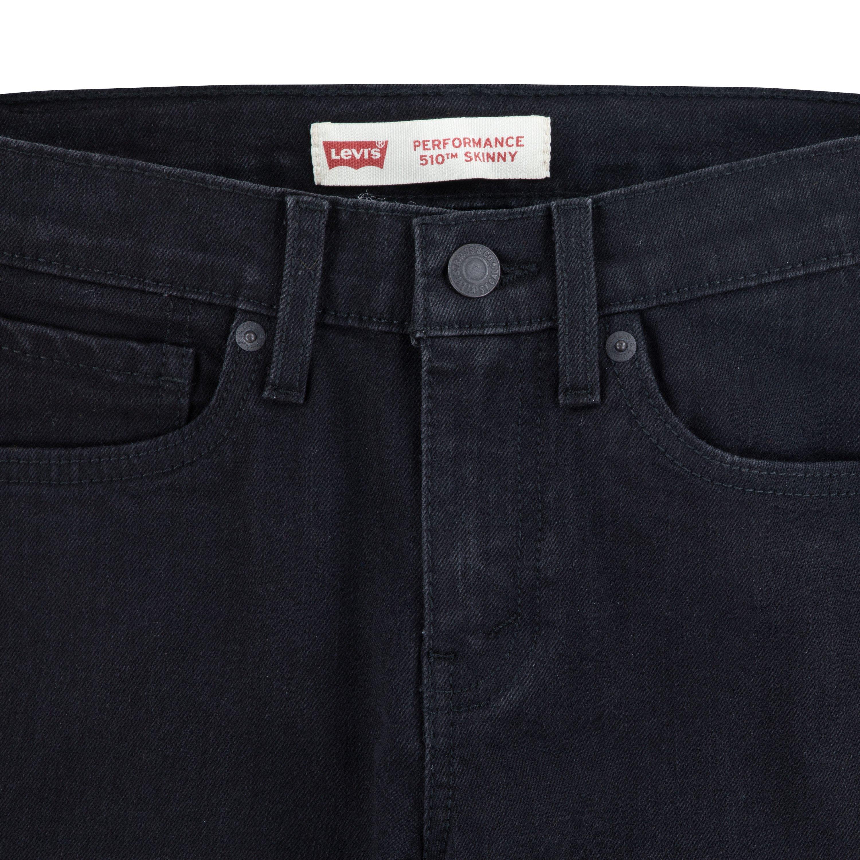 Levi's 510 Classic Skinny Fit Black Wash Big Boys' Black Denim Jeans - BLACK Thumbnail View 5